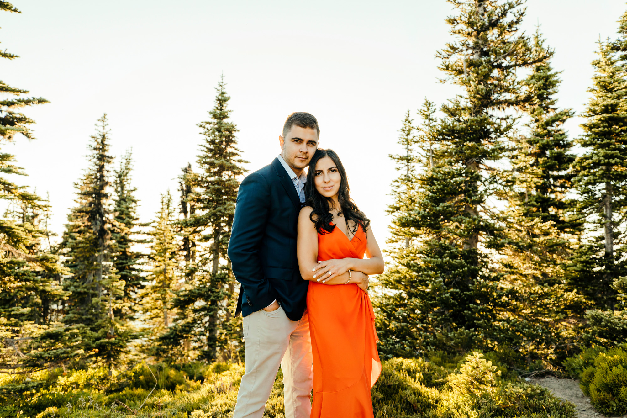 Mount Rainier adventure engagement session by Seattle wedding photographer James Thomas Long Photography