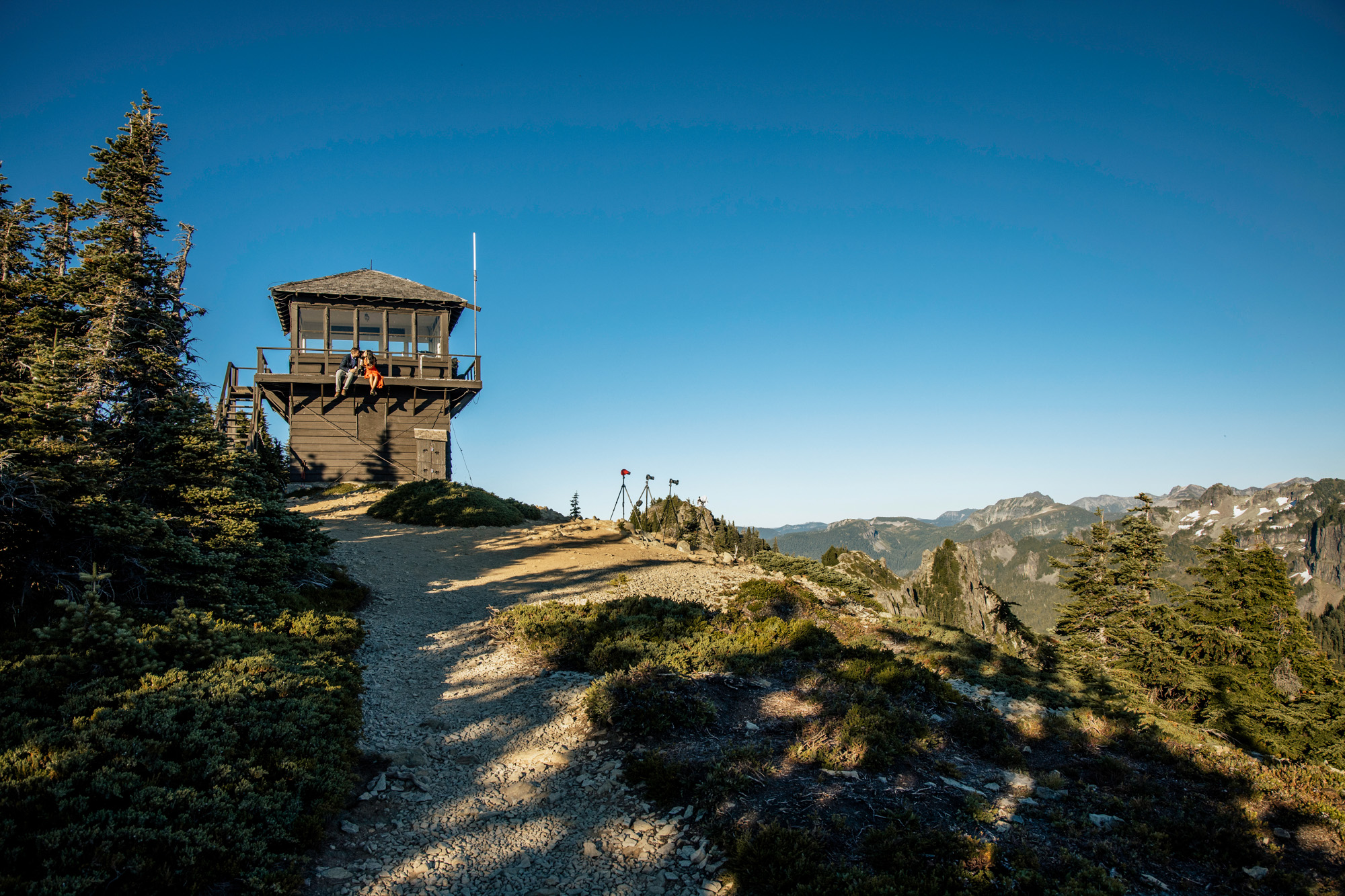 Mount Rainier adventure engagement session by Seattle wedding photographer James Thomas Long Photography