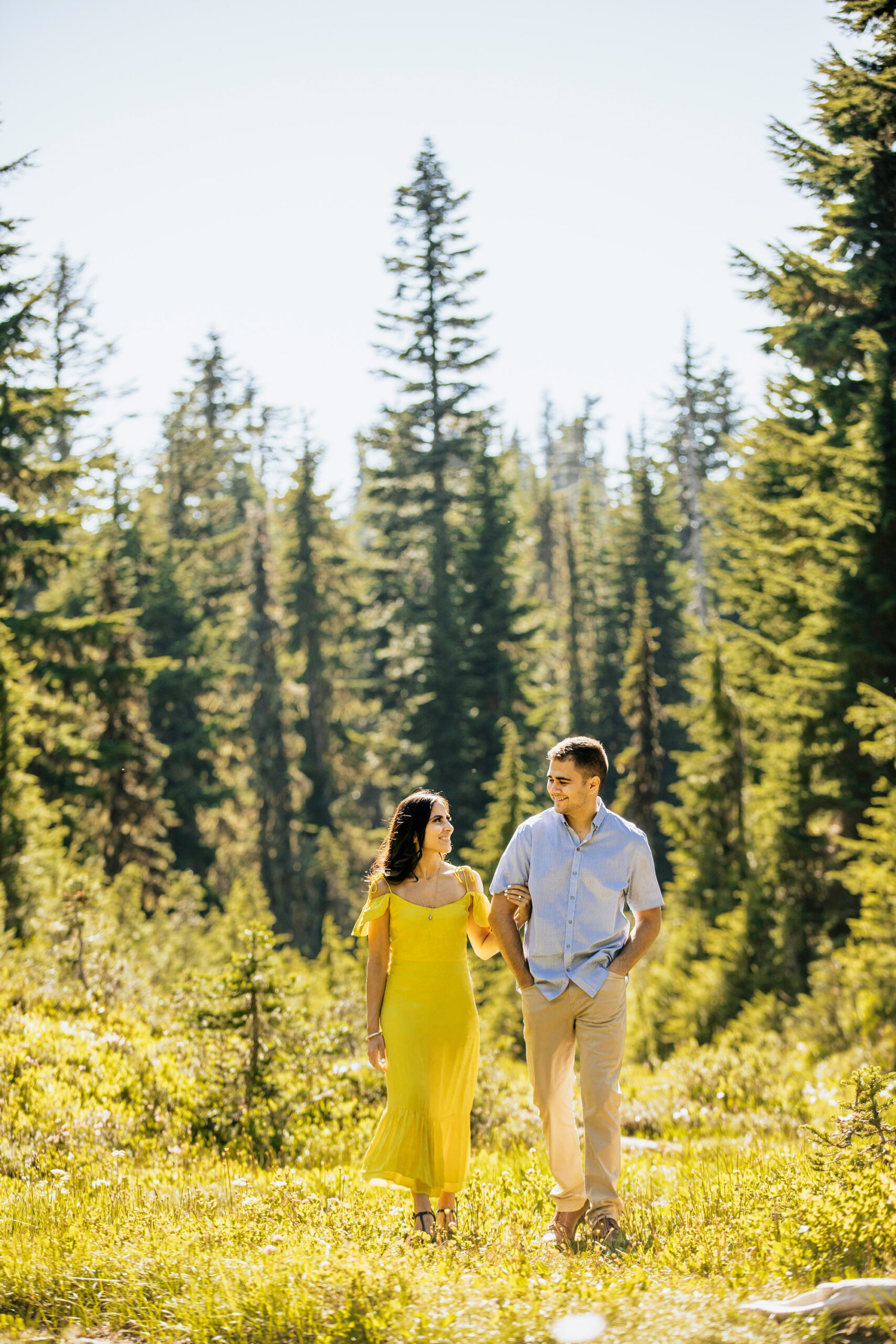 Mount Rainier adventure engagement session by Seattle wedding photographer James Thomas Long Photography