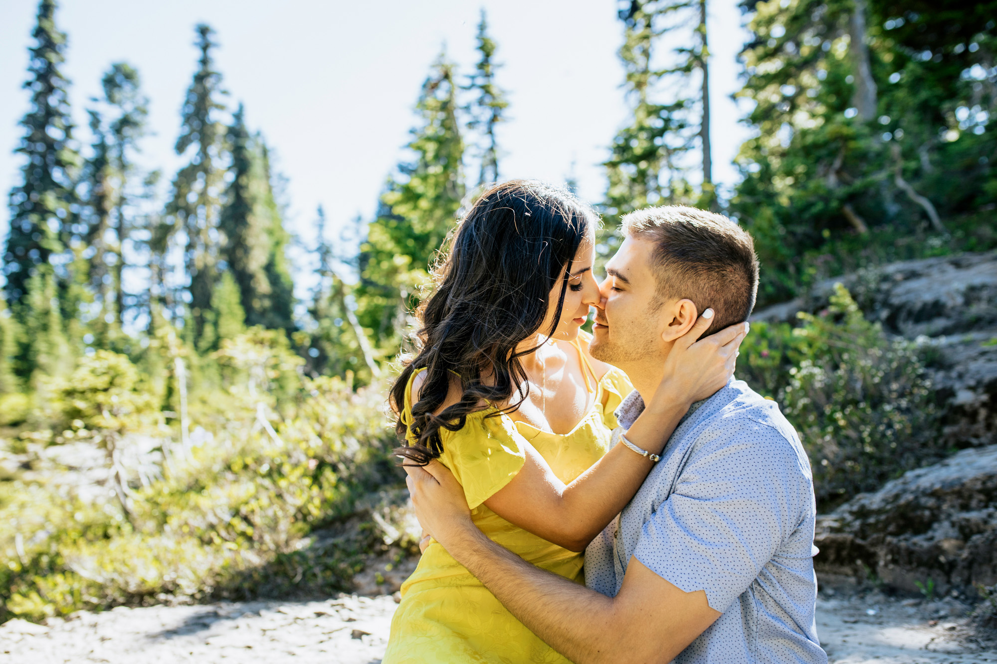 Mount Rainier adventure engagement session by Seattle wedding photographer James Thomas Long Photography