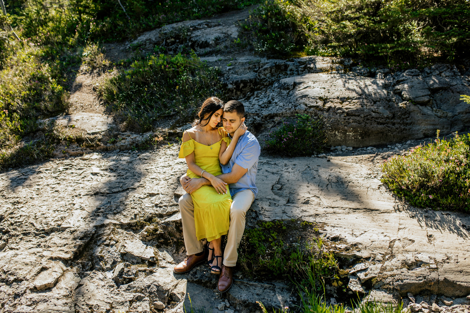 Mount Rainier adventure engagement session by Seattle wedding photographer James Thomas Long Photography