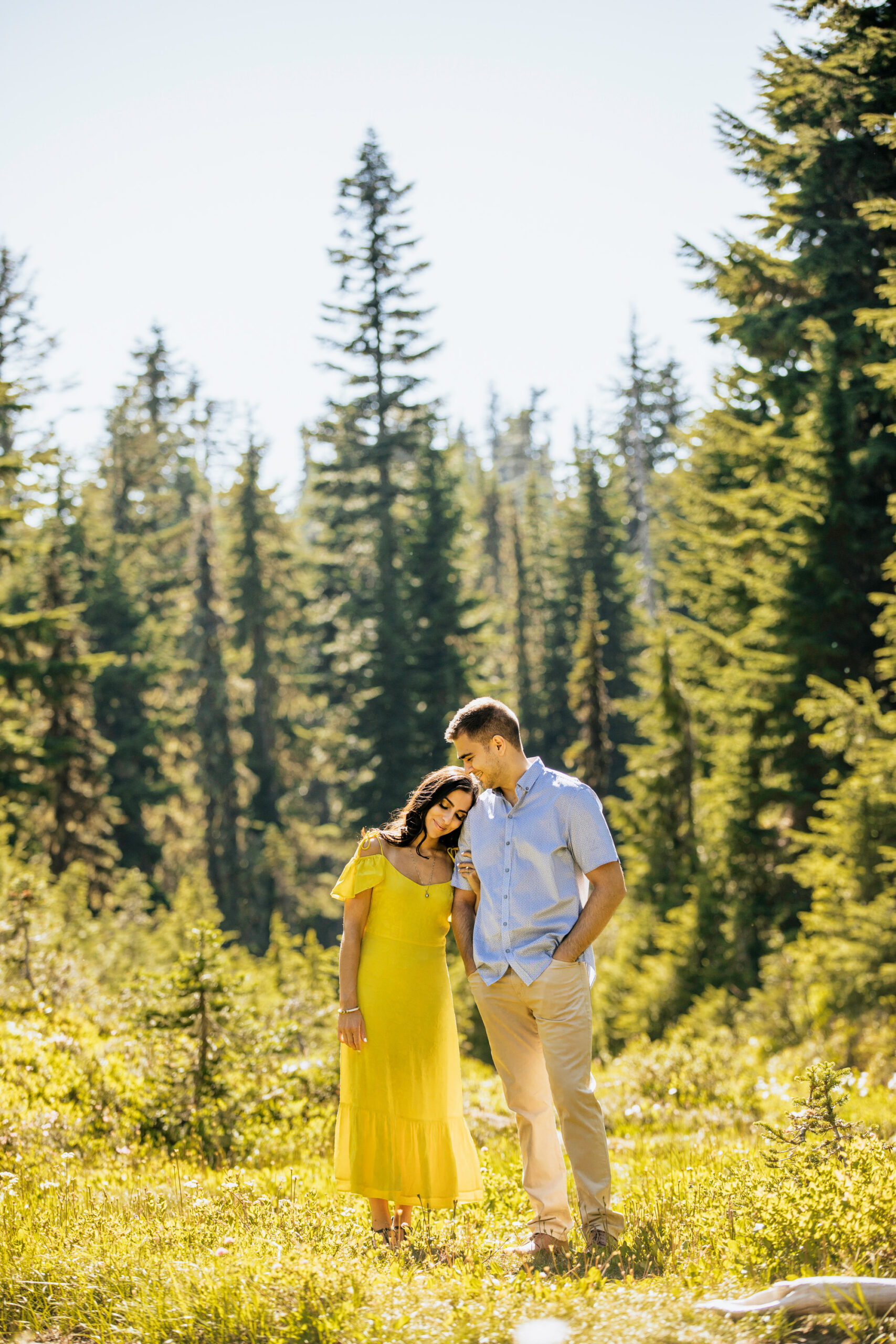 Mount Rainier adventure engagement session by Seattle wedding photographer James Thomas Long Photography