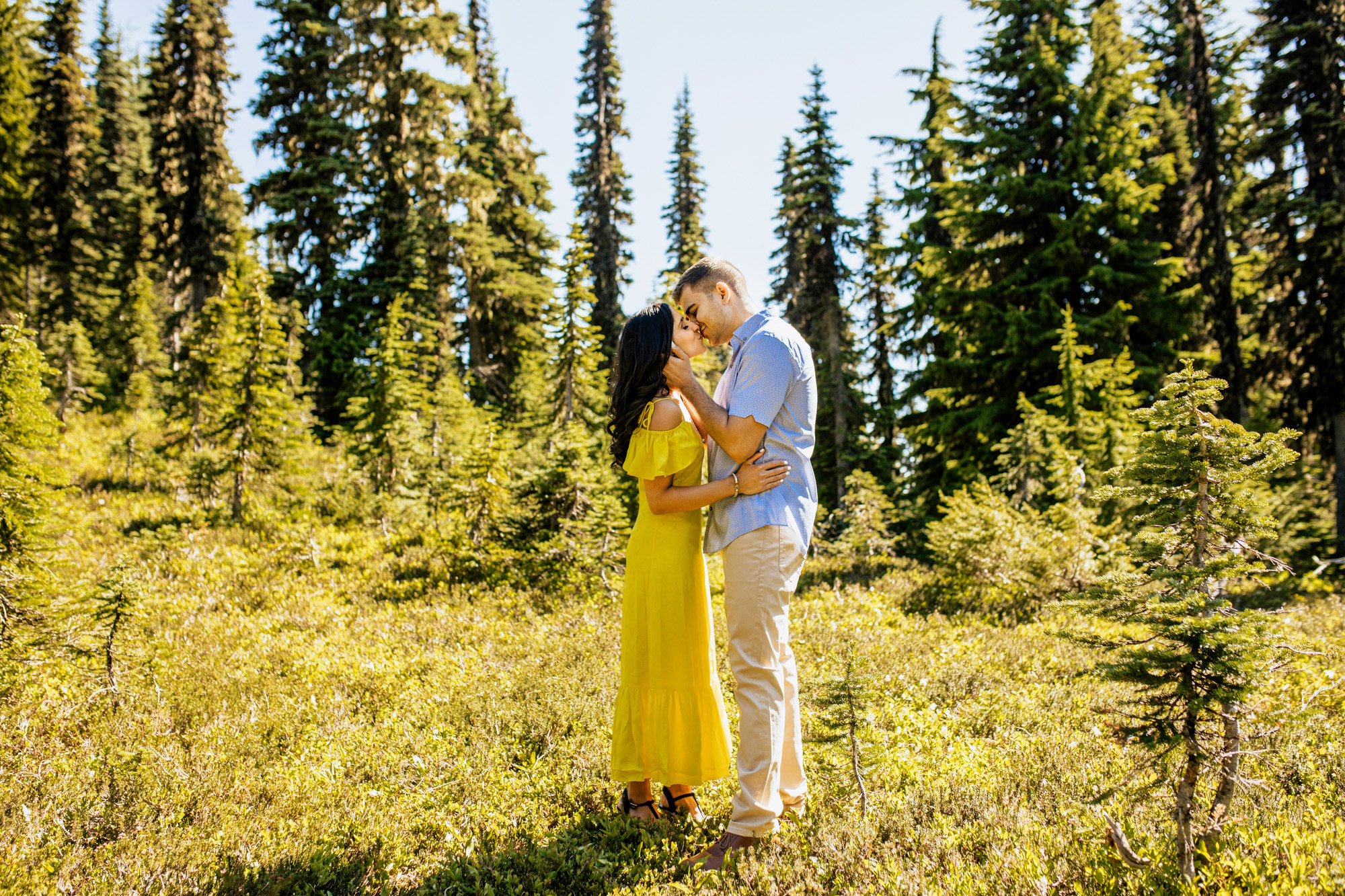 Mount Rainier adventure engagement session by Seattle wedding photographer James Thomas Long Photography