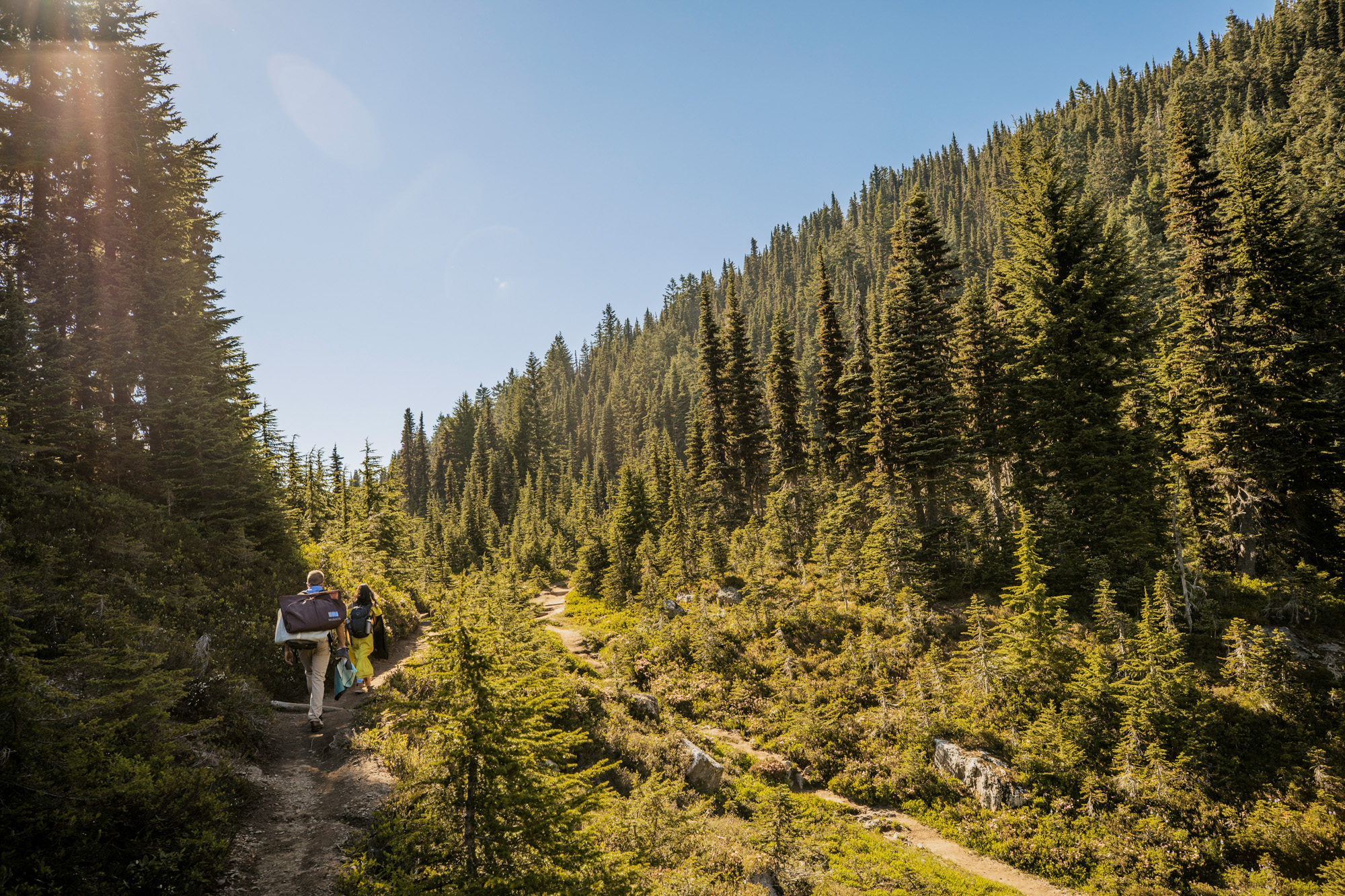 Mount Rainier adventure engagement session by Seattle wedding photographer James Thomas Long Photography