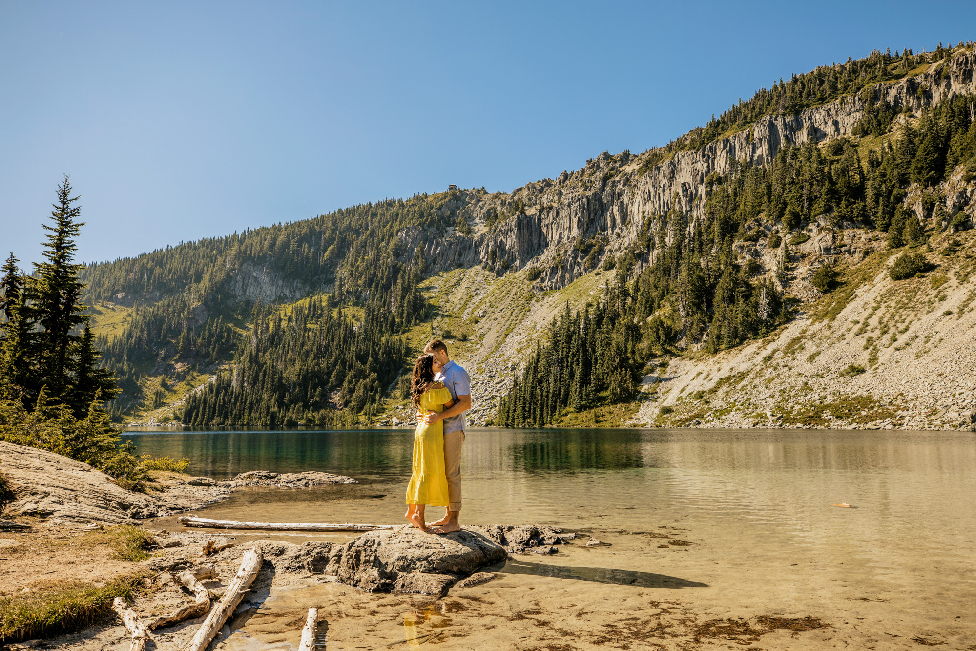 Mount Rainier adventure engagement session by Seattle wedding photographer James Thomas Long Photography