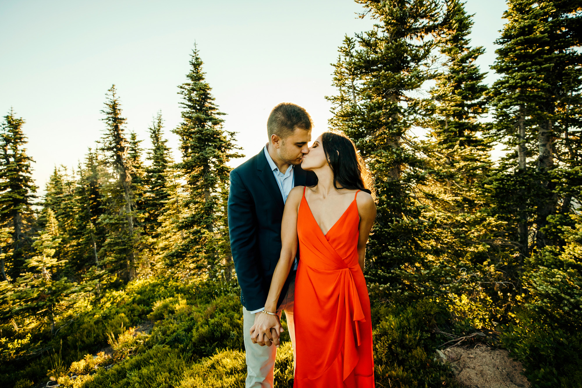 Mount Rainier adventure engagement session by Seattle wedding photographer James Thomas Long Photography