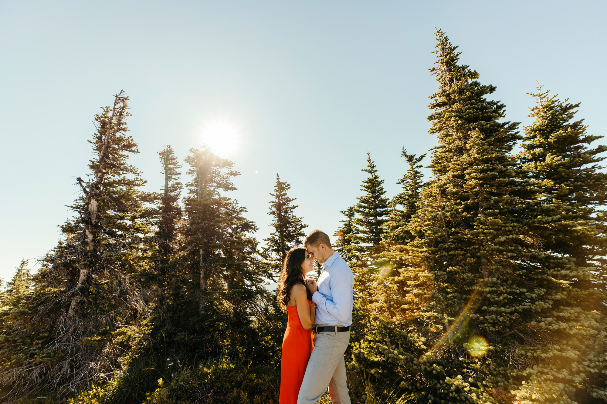 Mount Rainier adventure engagement session by Seattle wedding photographer James Thomas Long Photography