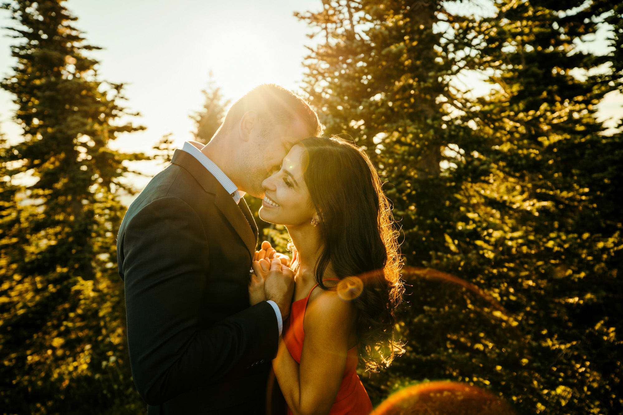 Mount Rainier adventure engagement session by Seattle wedding photographer James Thomas Long Photography