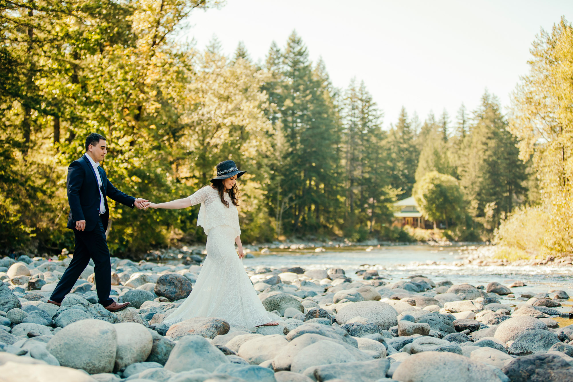 Snoqualmie Falls elopement by Seattle Wedding Photographer James Thomas Long Photography