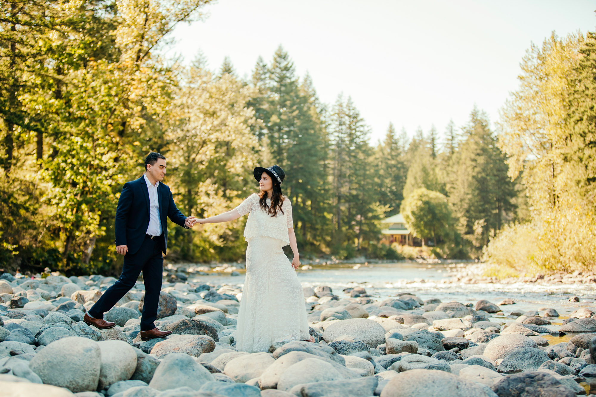 Snoqualmie Falls elopement by Seattle Wedding Photographer James Thomas Long Photography