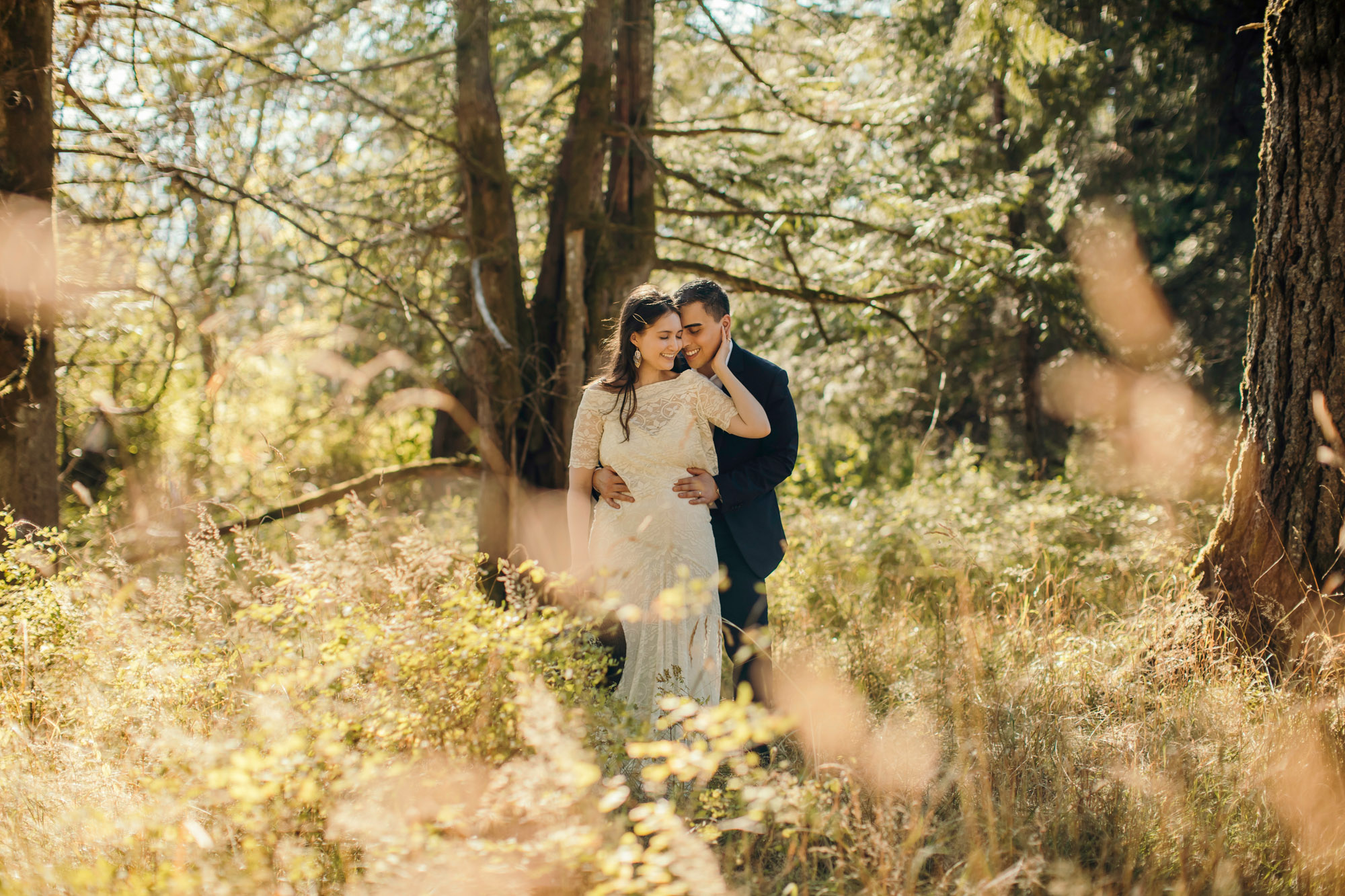 Snoqualmie Falls elopement by Seattle Wedding Photographer James Thomas Long Photography