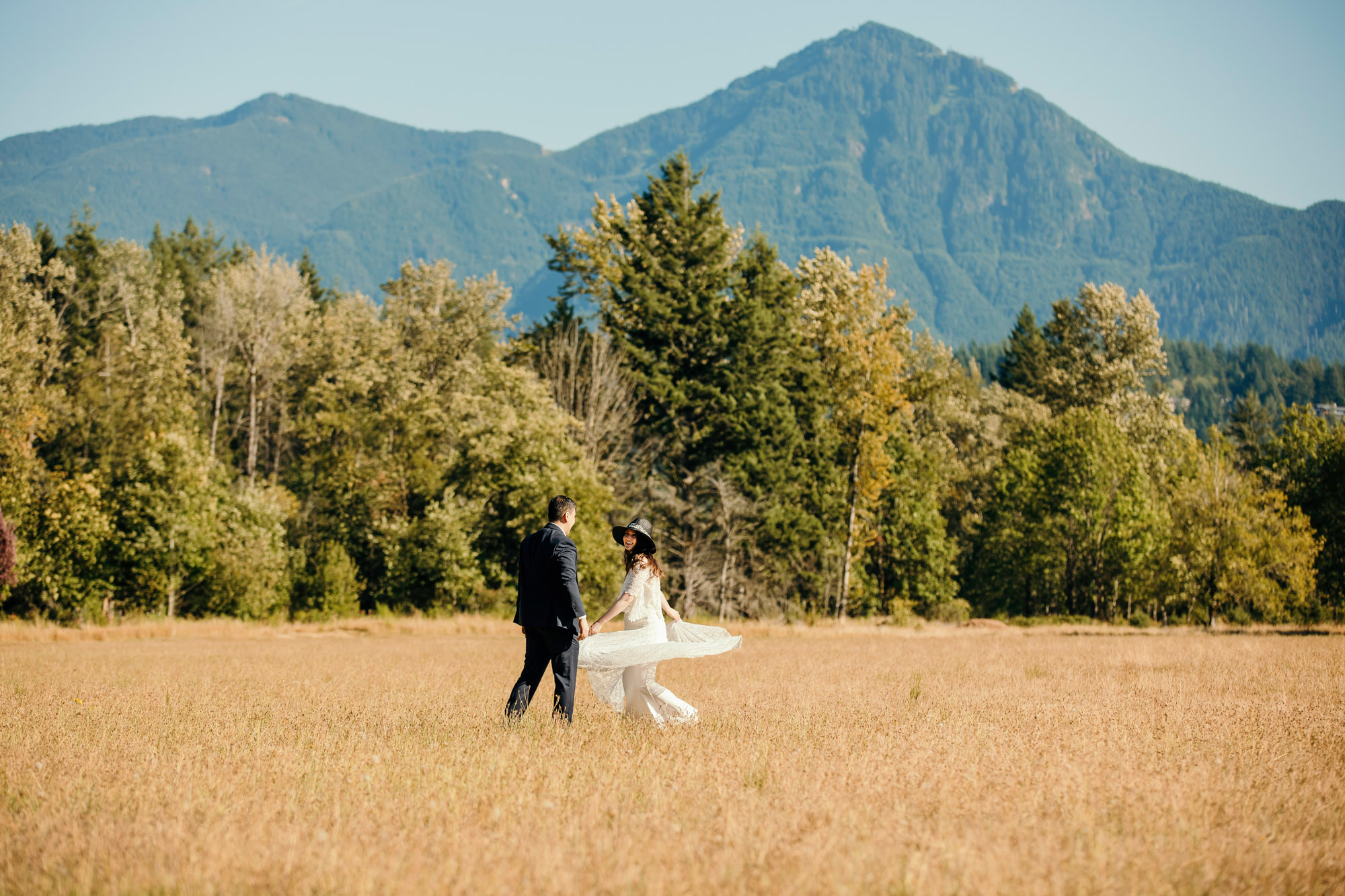 Snoqualmie Falls elopement by Seattle Wedding Photographer James Thomas Long Photography