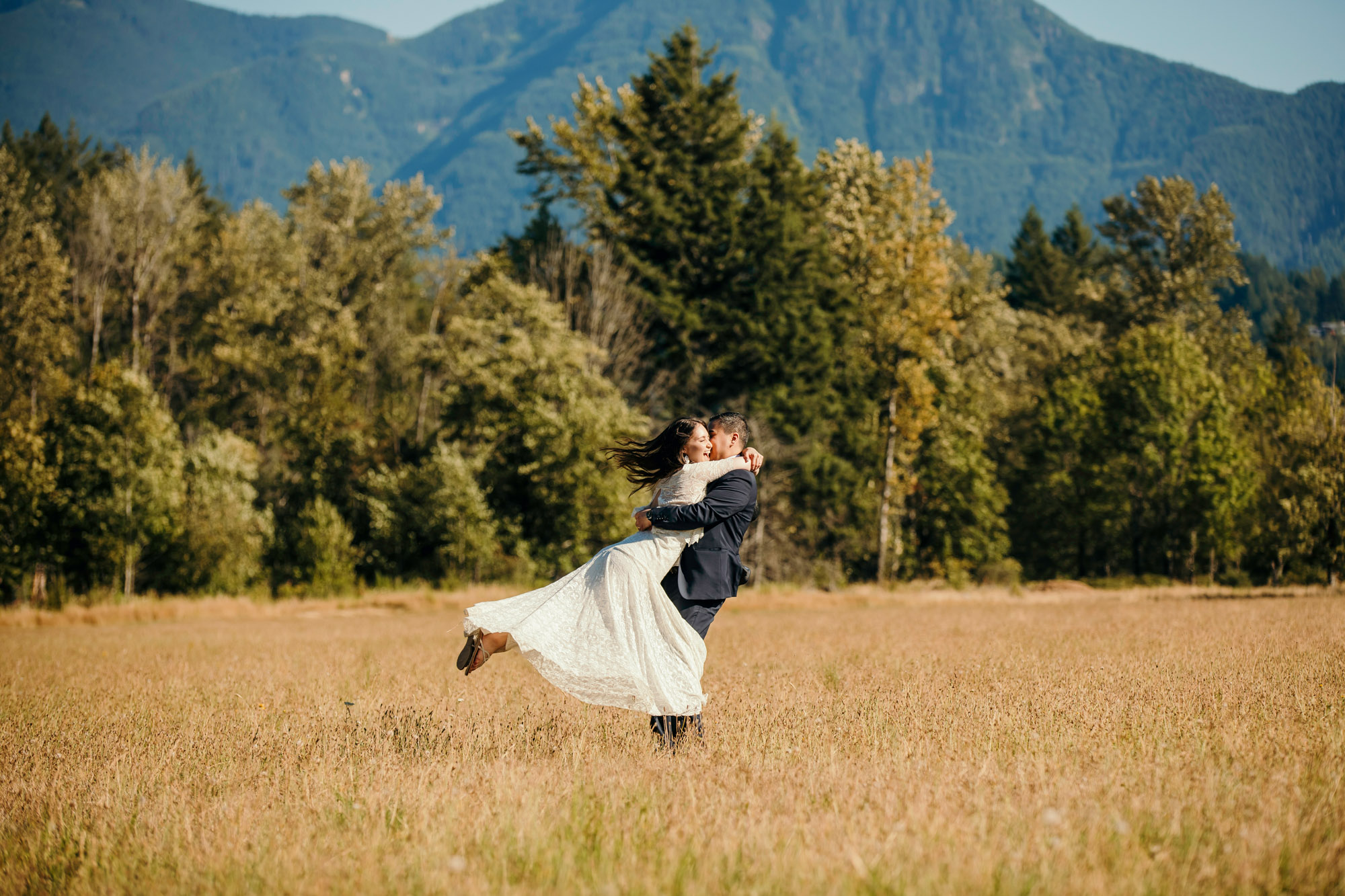 Snoqualmie Falls elopement by Seattle Wedding Photographer James Thomas Long Photography