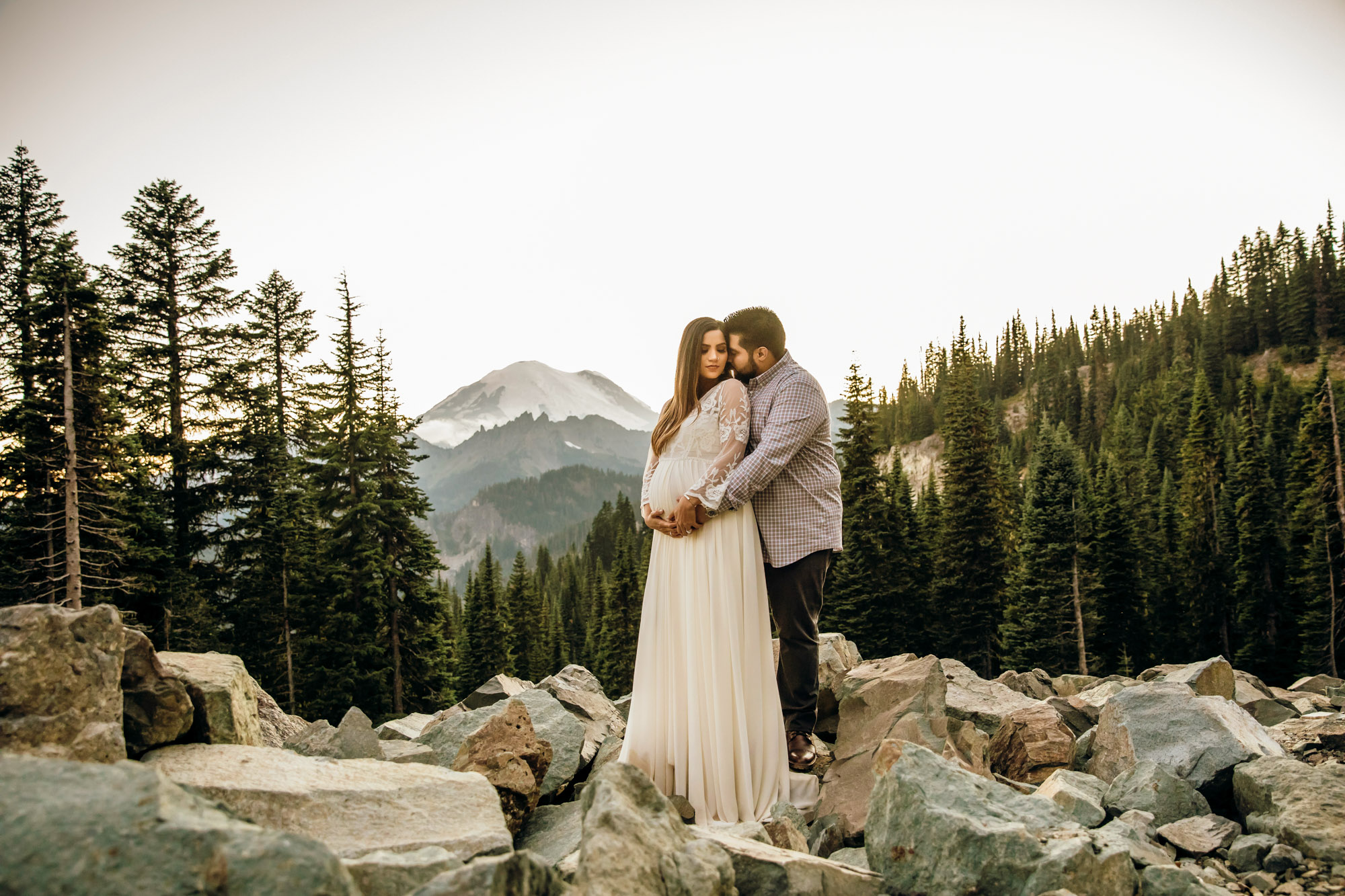 Mount Rainier maternity session by Snoqualmie maternity photographer James Thomas Long Photography