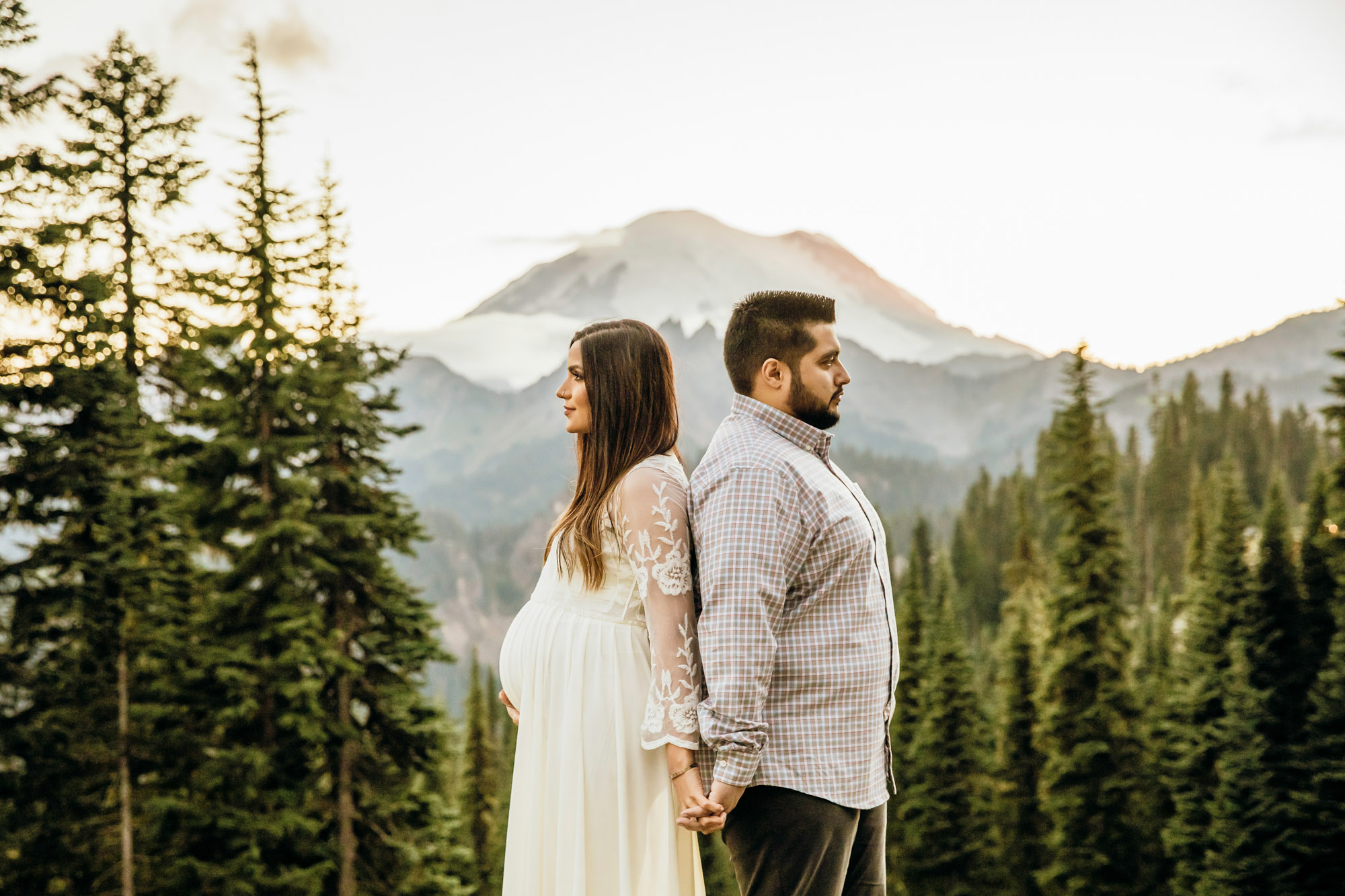 Mount Rainier maternity session by Snoqualmie maternity photographer James Thomas Long Photography