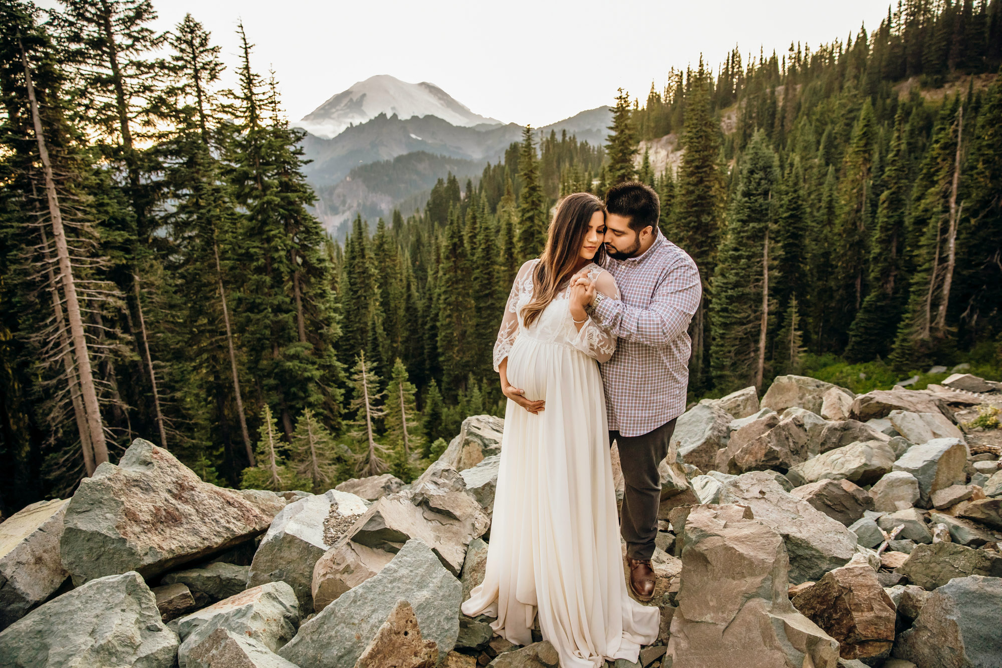 Mount Rainier maternity session by Snoqualmie maternity photographer James Thomas Long Photography