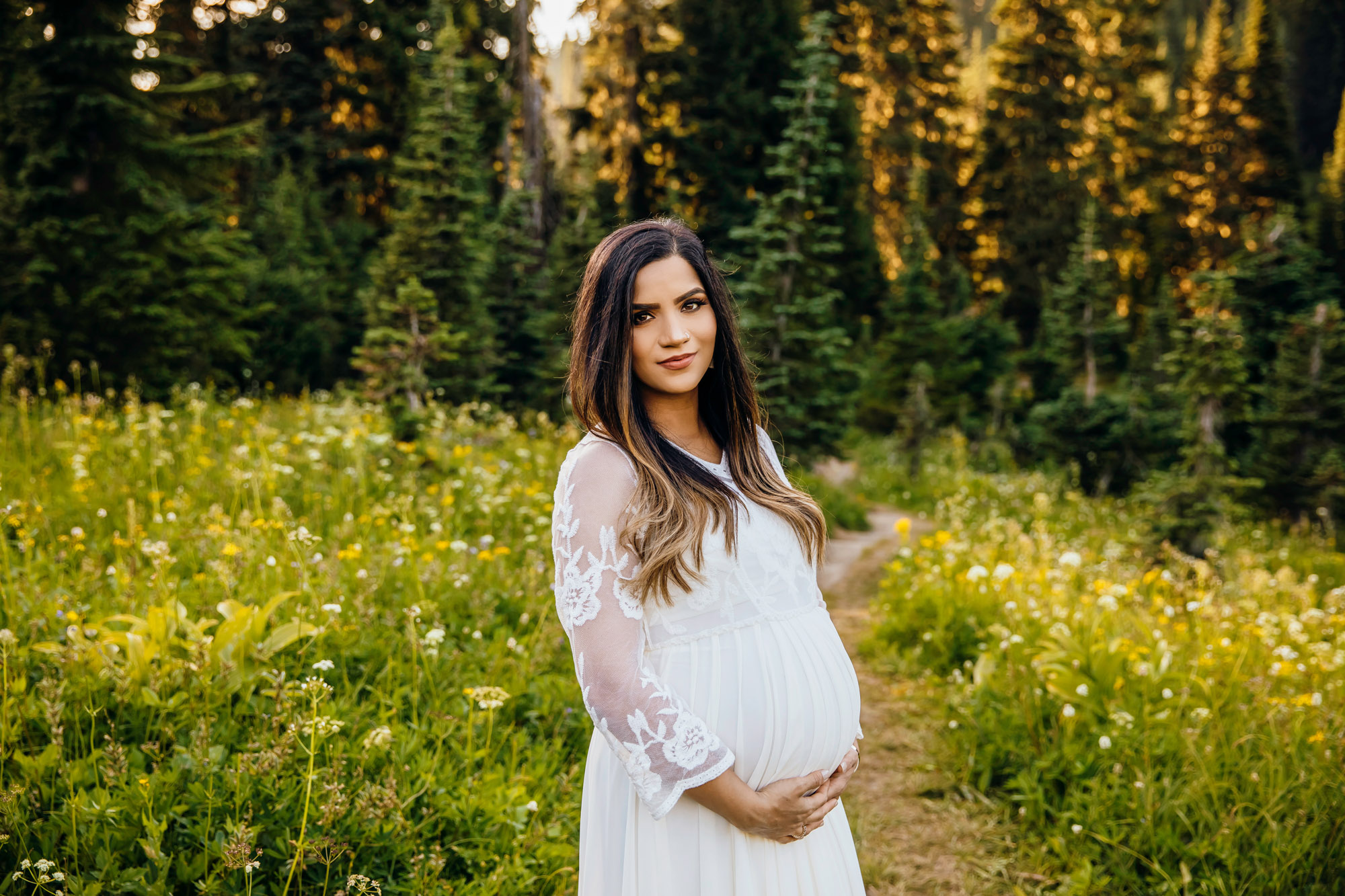 Mount Rainier maternity session by Snoqualmie maternity photographer James Thomas Long Photography