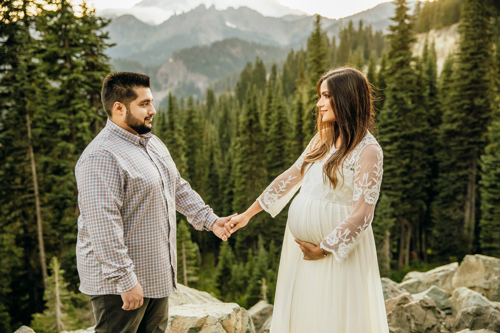 Mount Rainier maternity session by Snoqualmie maternity photographer James Thomas Long Photography