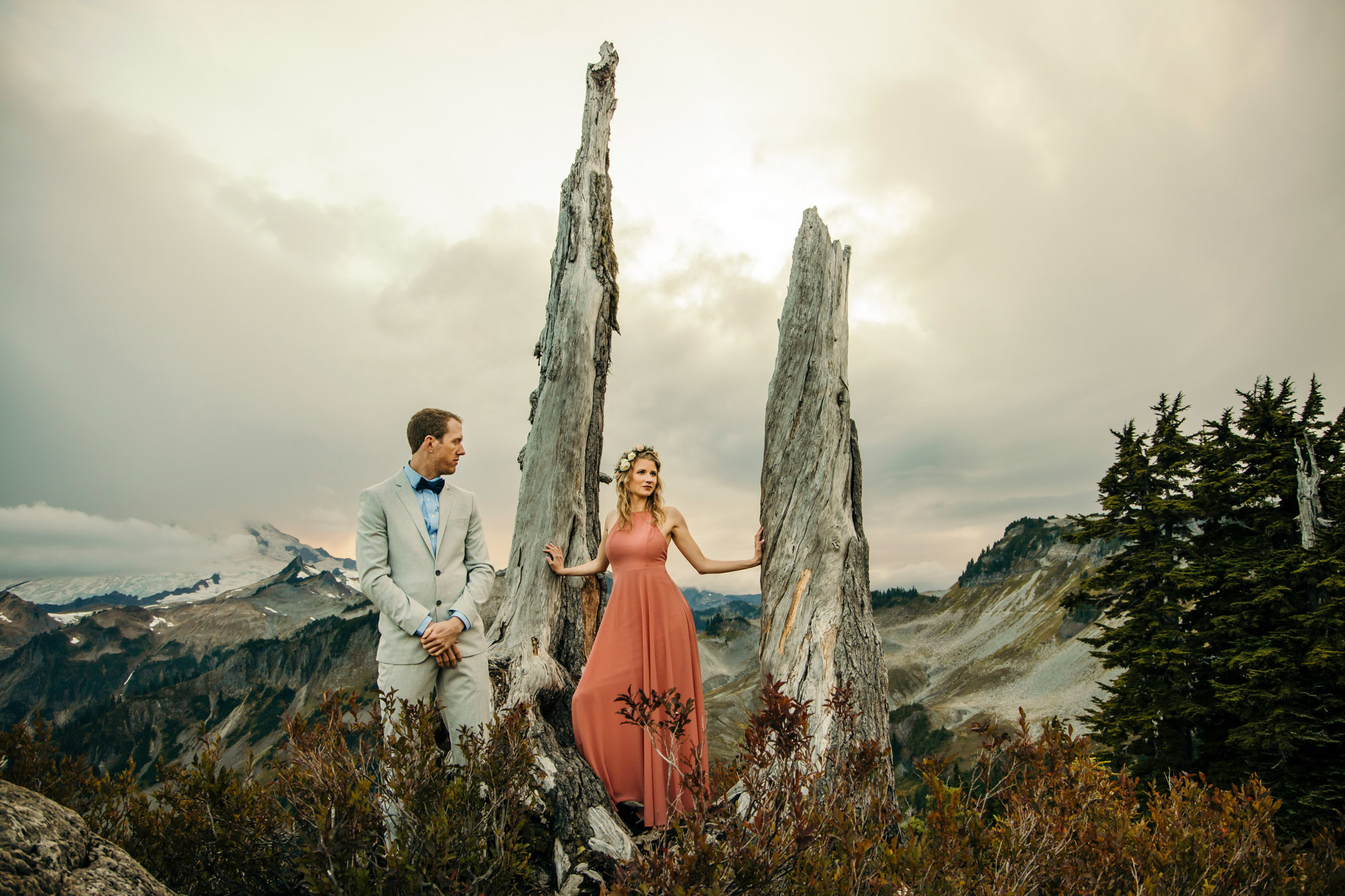 Adventure engagement session in the mountains by Seattle wedding photographer James Thomas Long Photography