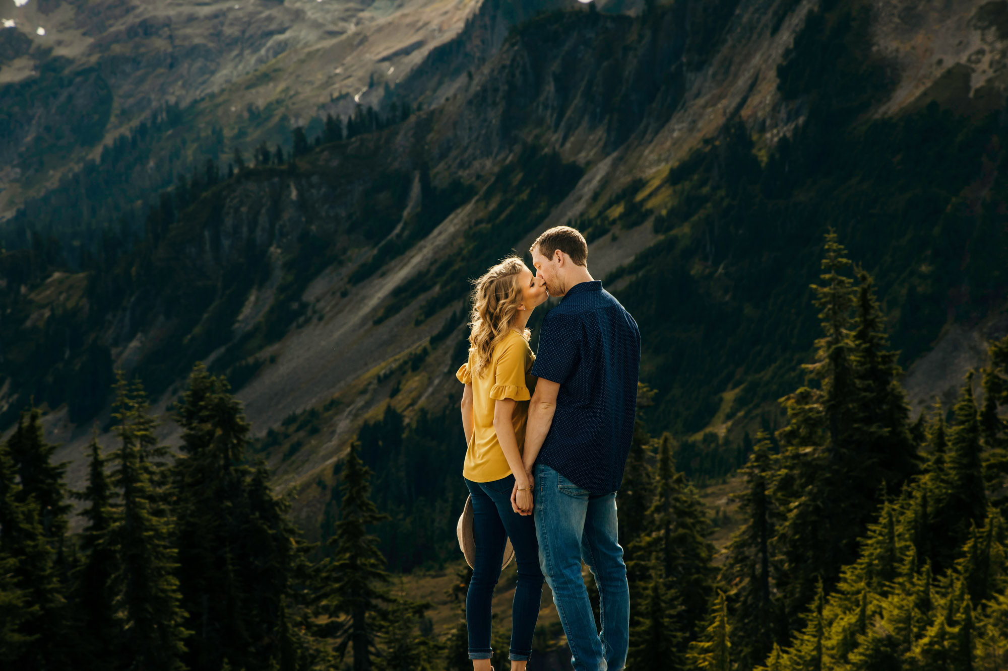 Adventure engagement session in the mountains by Seattle wedding photographer James Thomas Long Photography