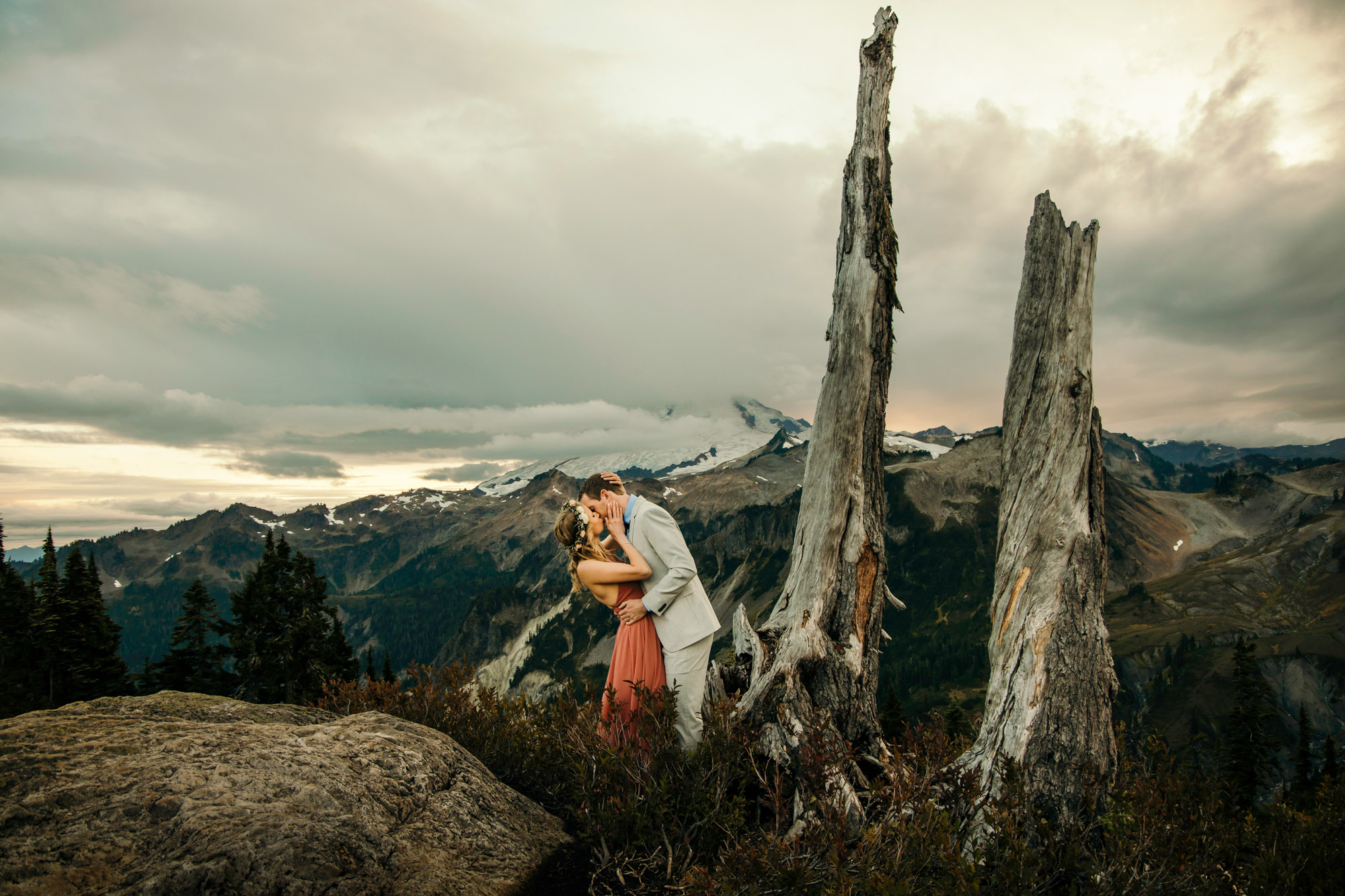 Adventure engagement session in the mountains by Seattle wedding photographer James Thomas Long Photography