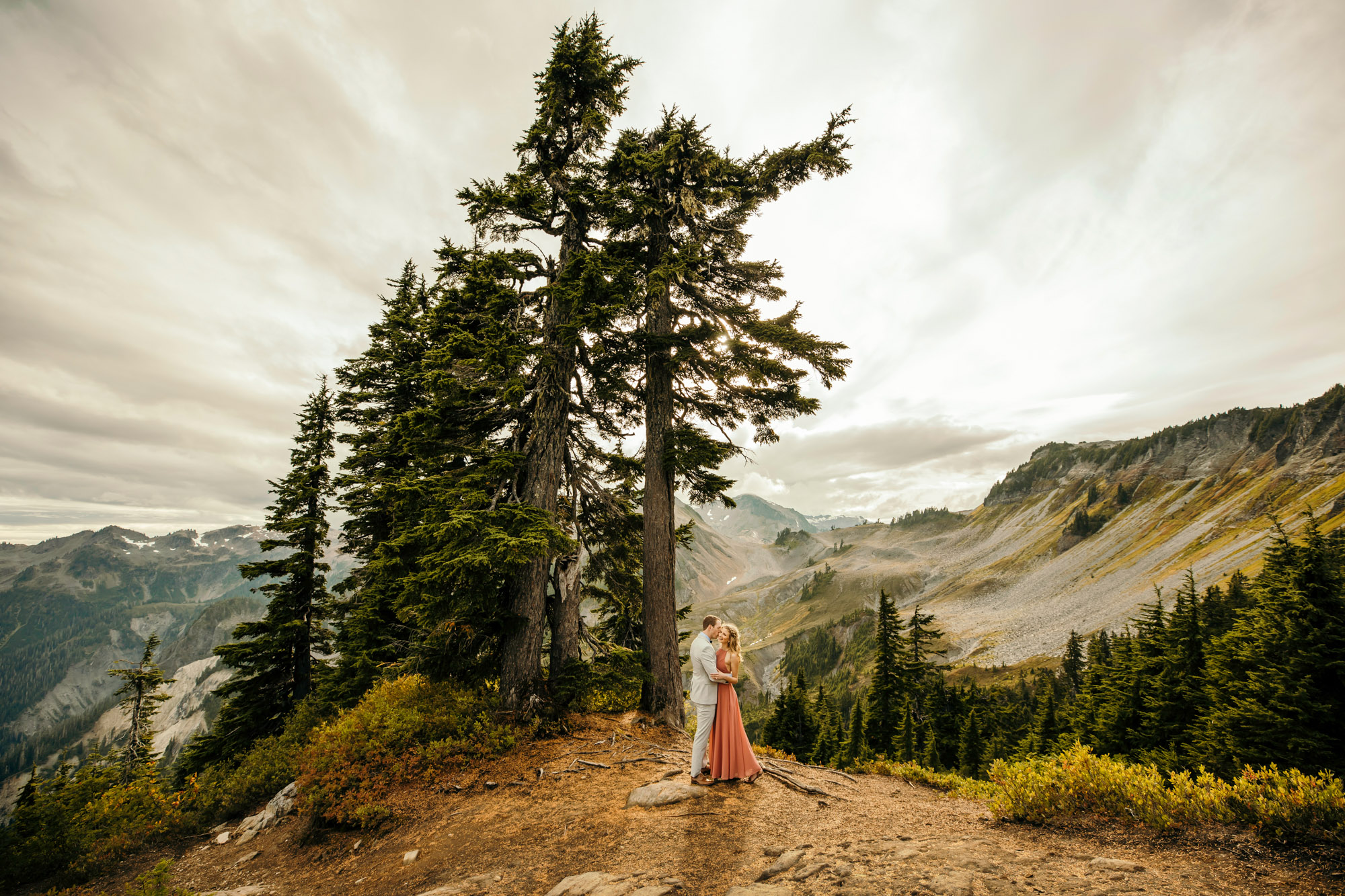 Adventure engagement session in the mountains by Seattle wedding photographer James Thomas Long Photography