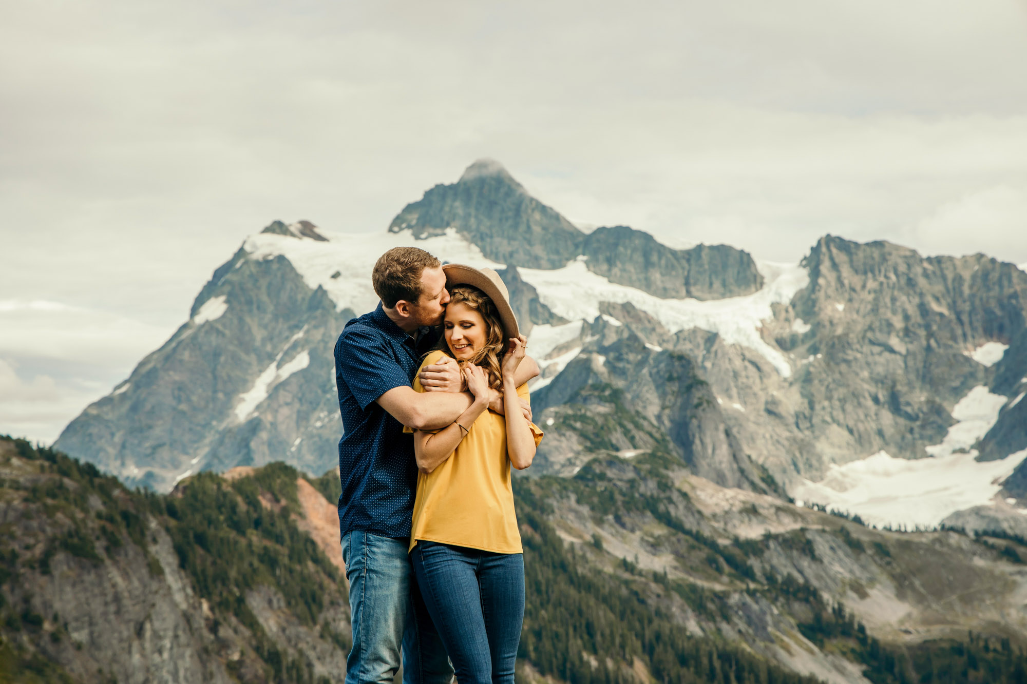 Adventure engagement session in the mountains by Seattle wedding photographer James Thomas Long Photography