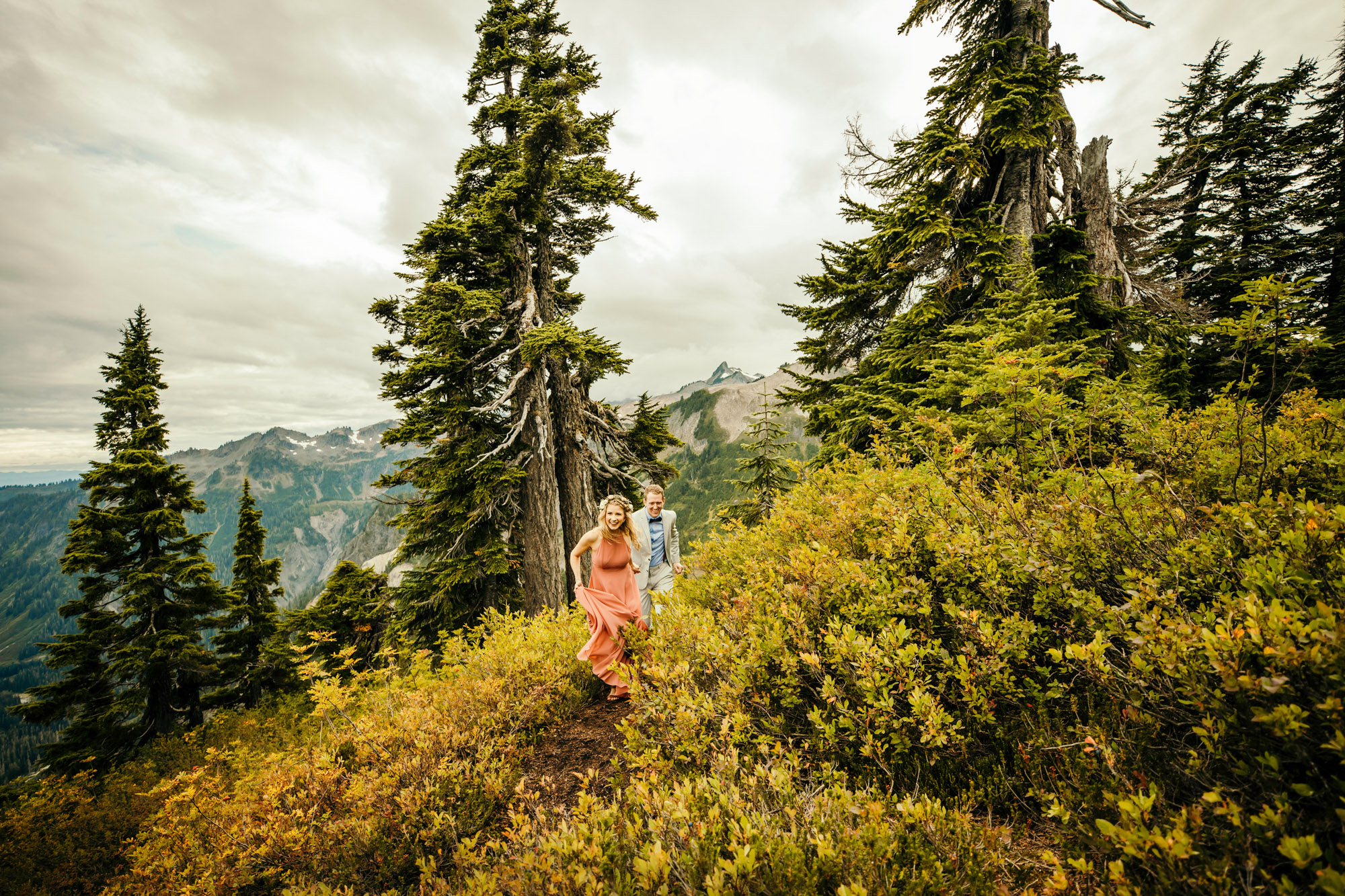 Adventure engagement session in the mountains by Seattle wedding photographer James Thomas Long Photography