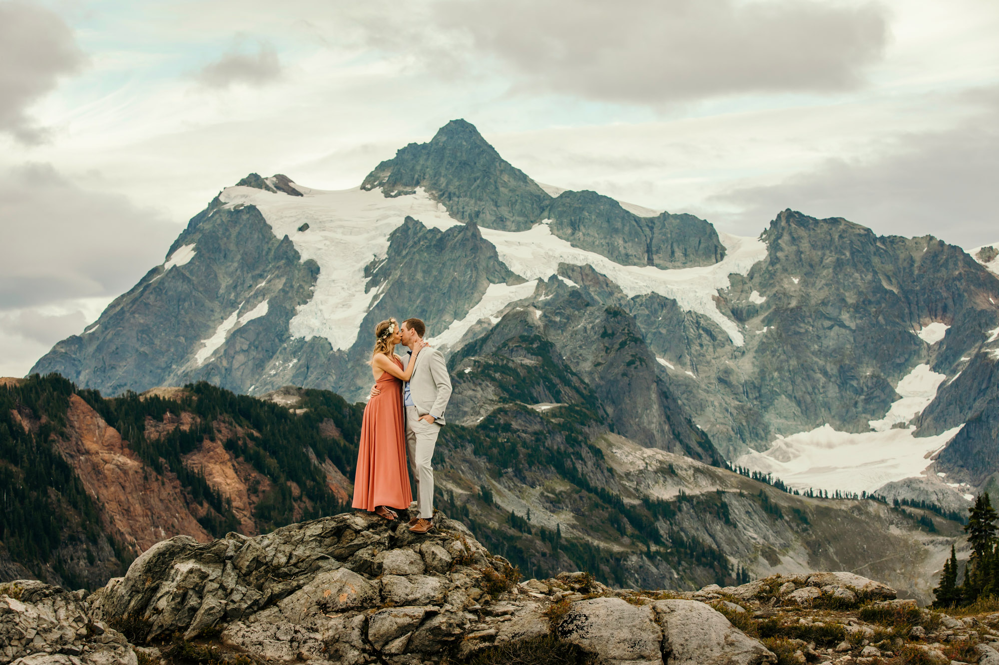 Adventure engagement session in the mountains by Seattle wedding photographer James Thomas Long Photography