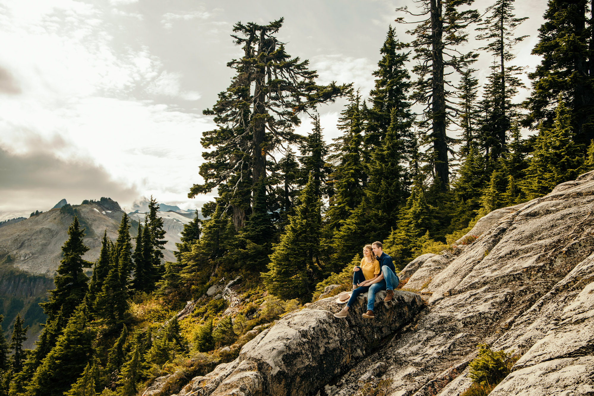 Adventure engagement session in the mountains by Seattle wedding photographer James Thomas Long Photography