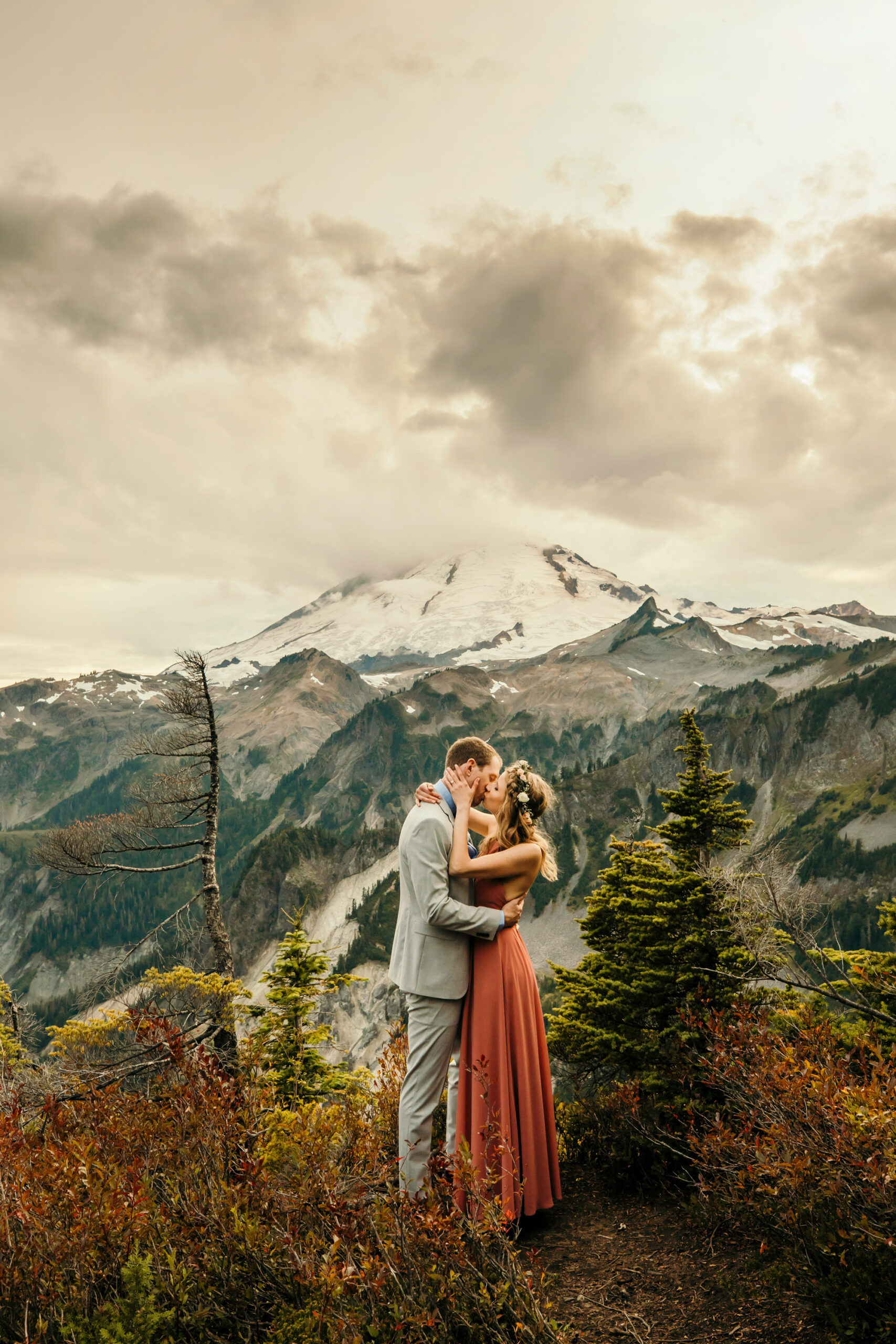 Adventure engagement session in the mountains by Seattle wedding photographer James Thomas Long Photography