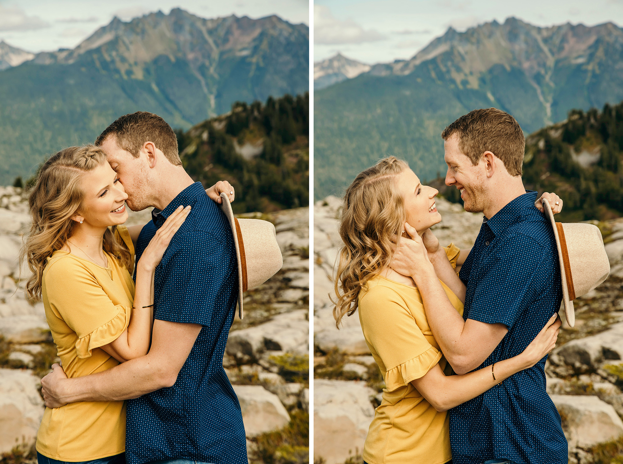 Adventure engagement session in the mountains by Seattle wedding photographer James Thomas Long Photography