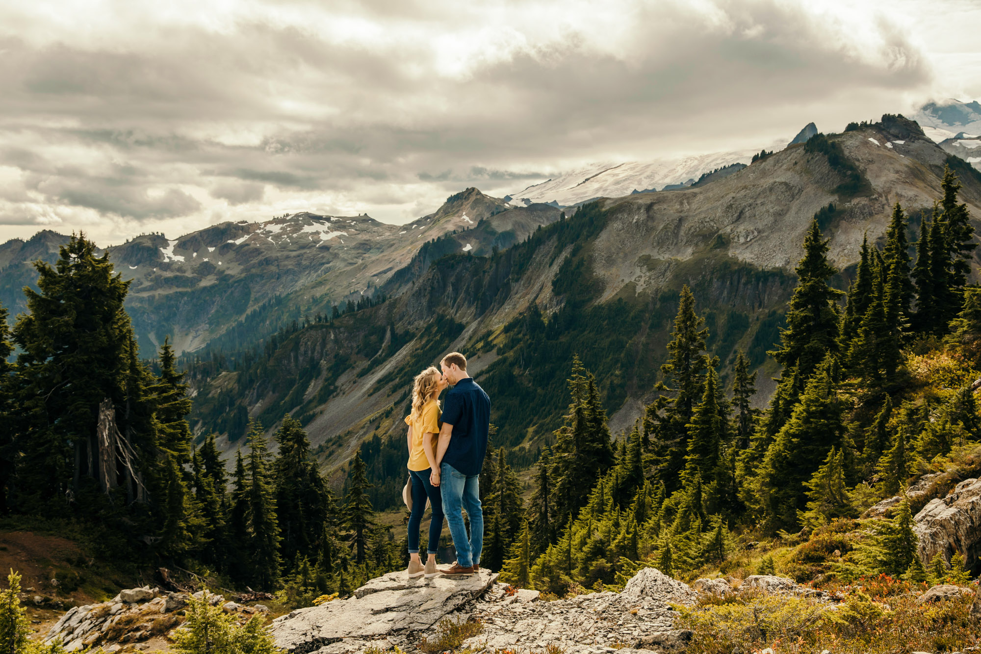 Adventure engagement session in the mountains by Seattle wedding photographer James Thomas Long Photography