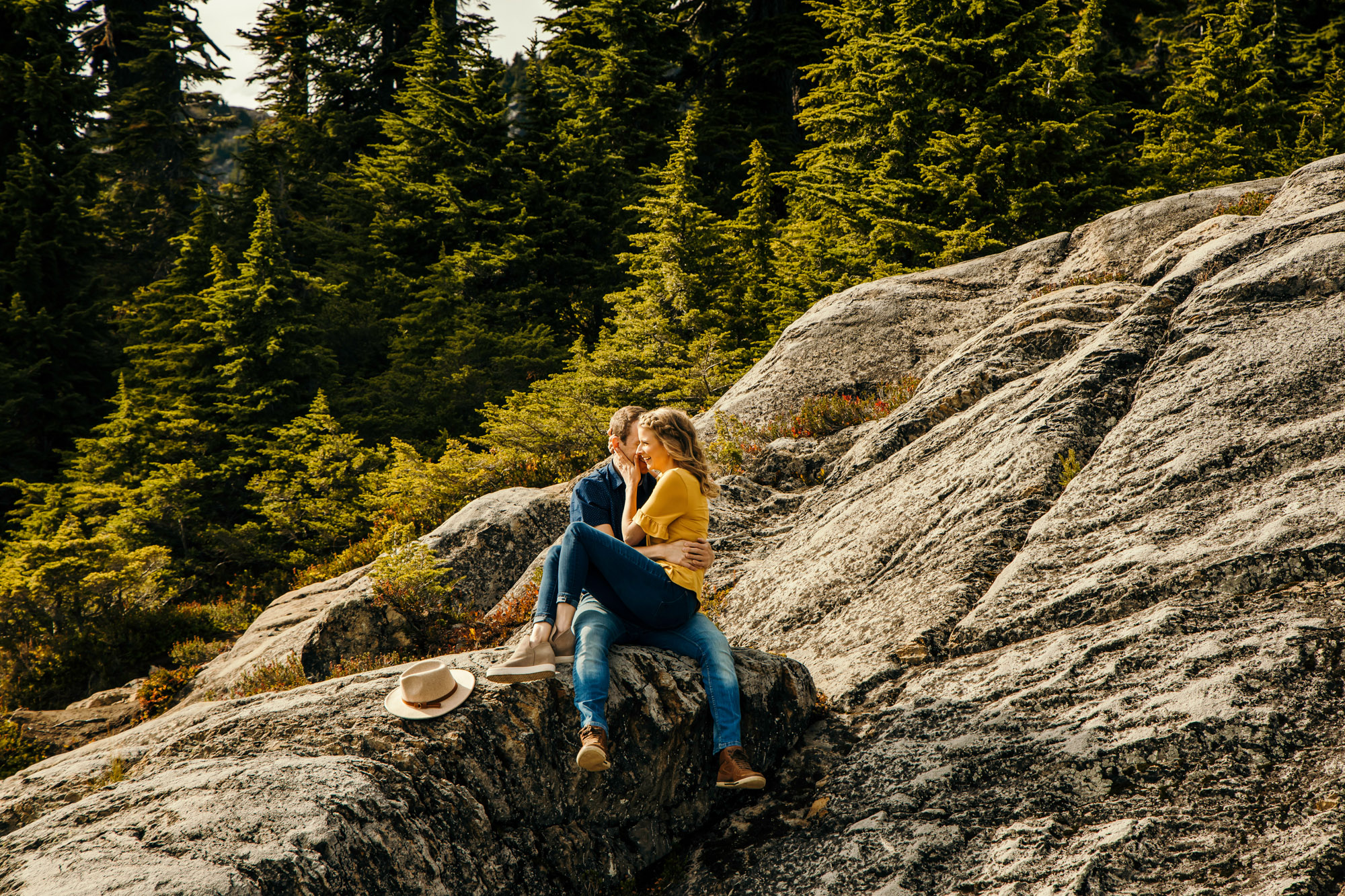 Adventure engagement session in the mountains by Seattle wedding photographer James Thomas Long Photography