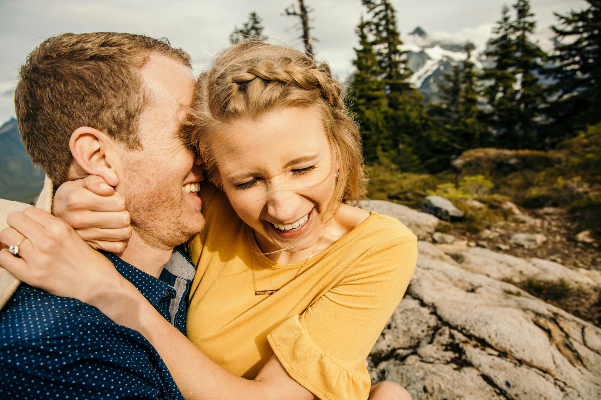 Adventure engagement session in the mountains by Seattle wedding photographer James Thomas Long Photography