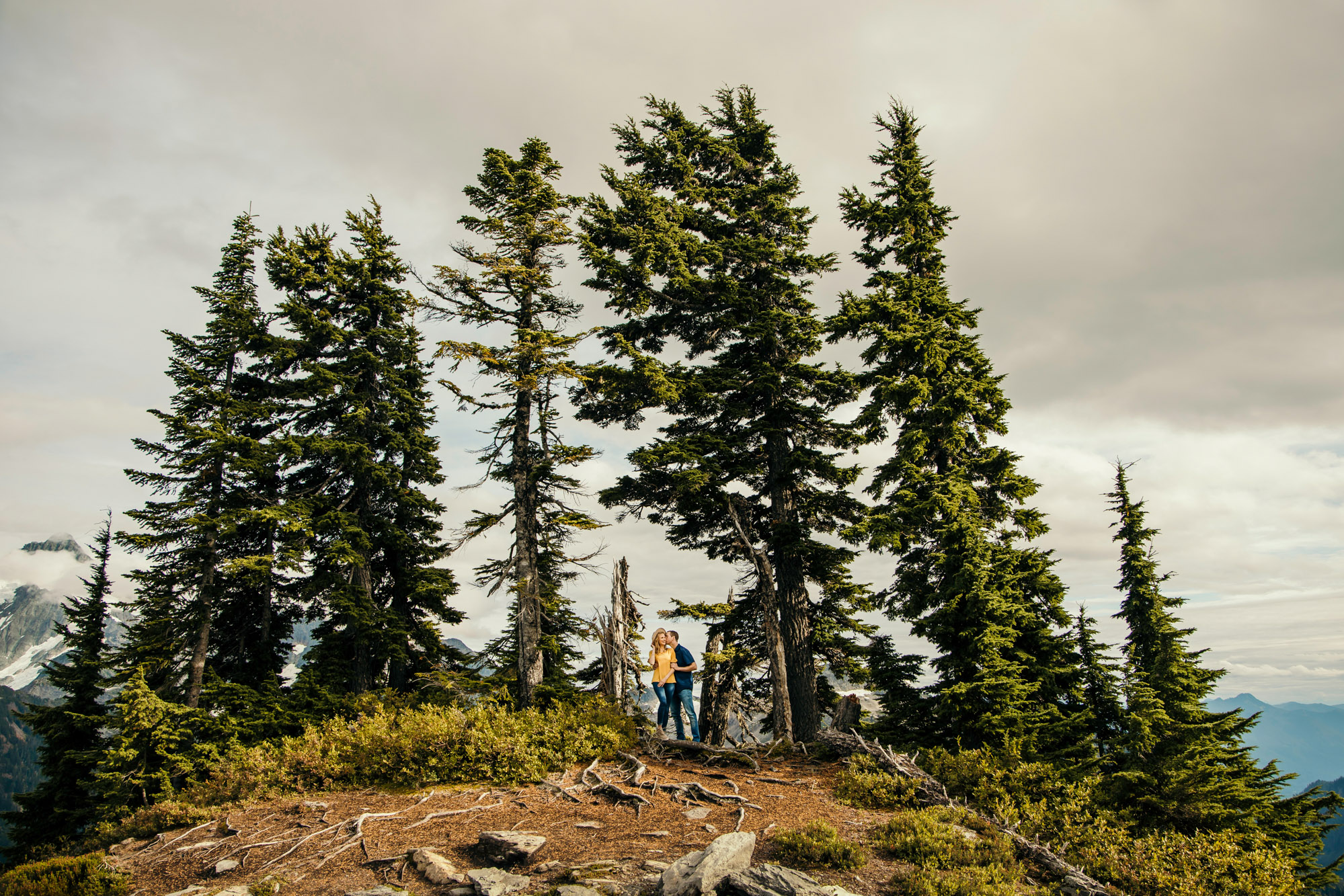 Adventure engagement session in the mountains by Seattle wedding photographer James Thomas Long Photography