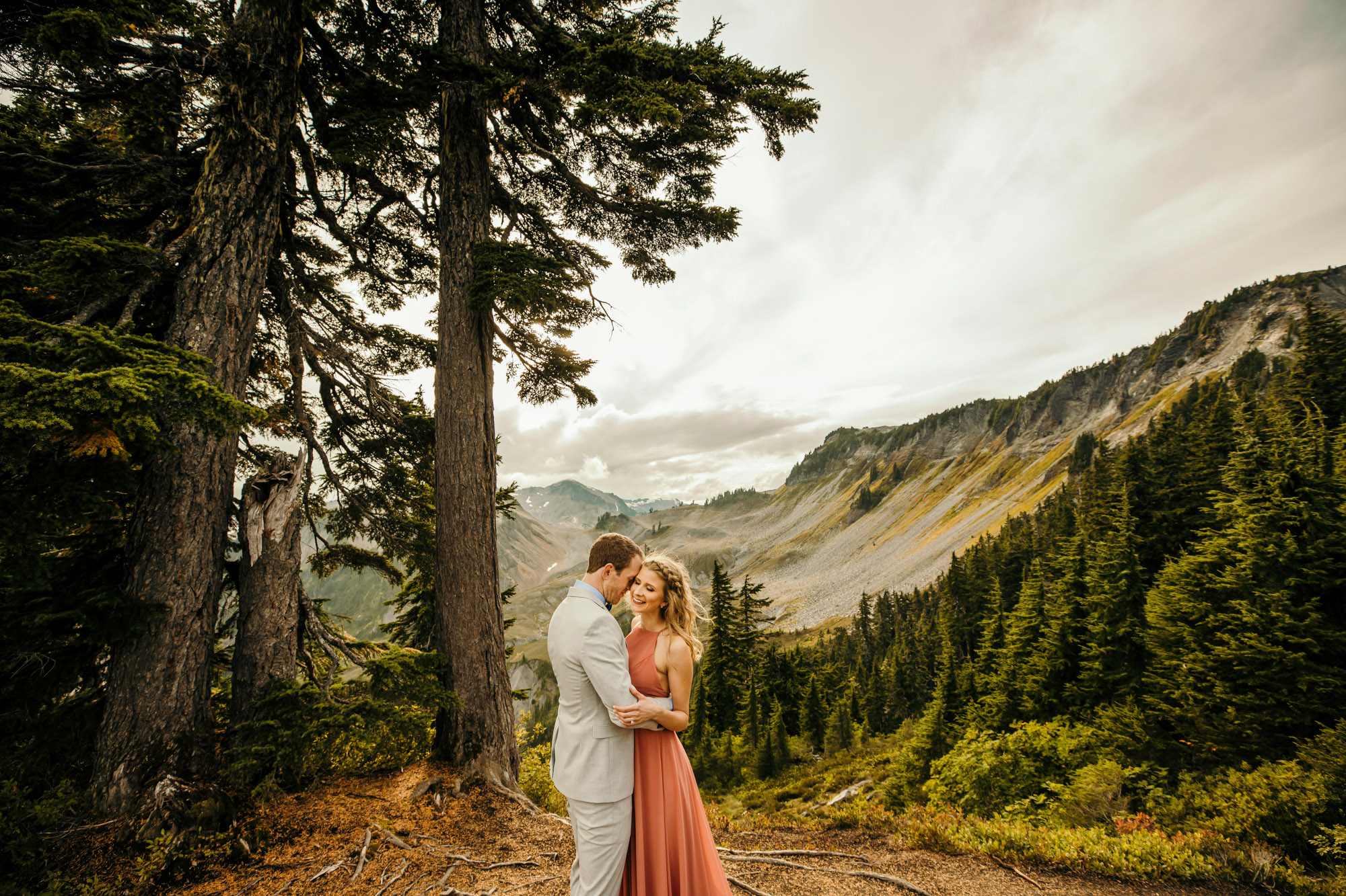 Adventure engagement session in the mountains by Seattle wedding photographer James Thomas Long Photography