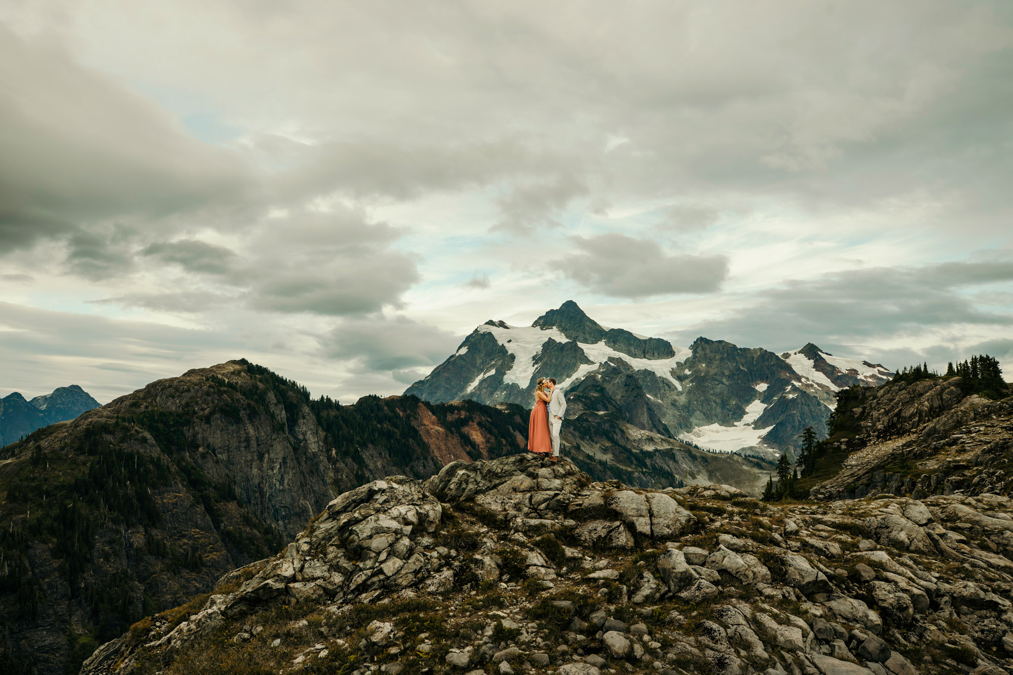 Adventure engagement session in the mountains by Seattle wedding photographer James Thomas Long Photography