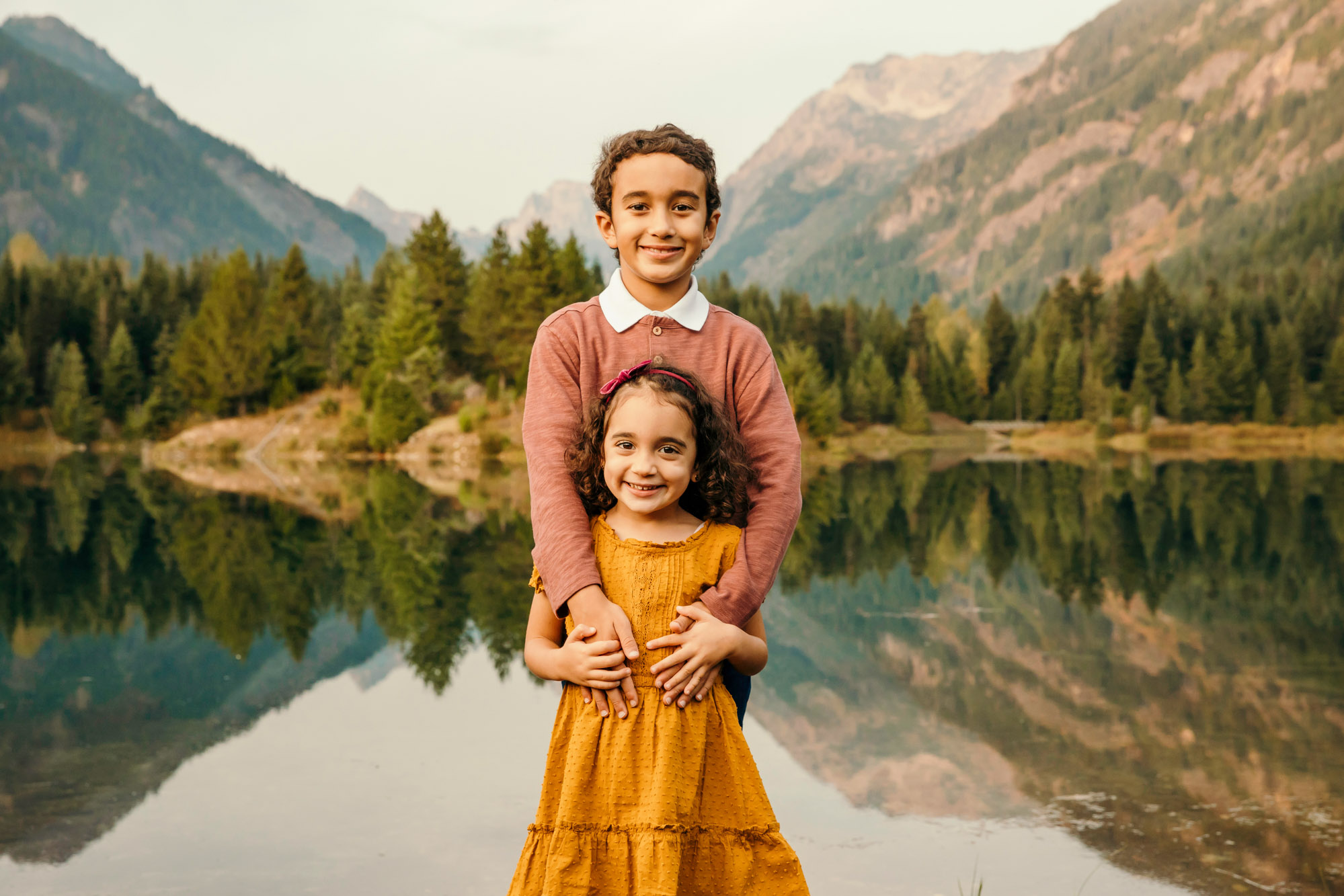 Snoqualmie Pass family of four session by Seattle family photographer James Thomas Long Photography