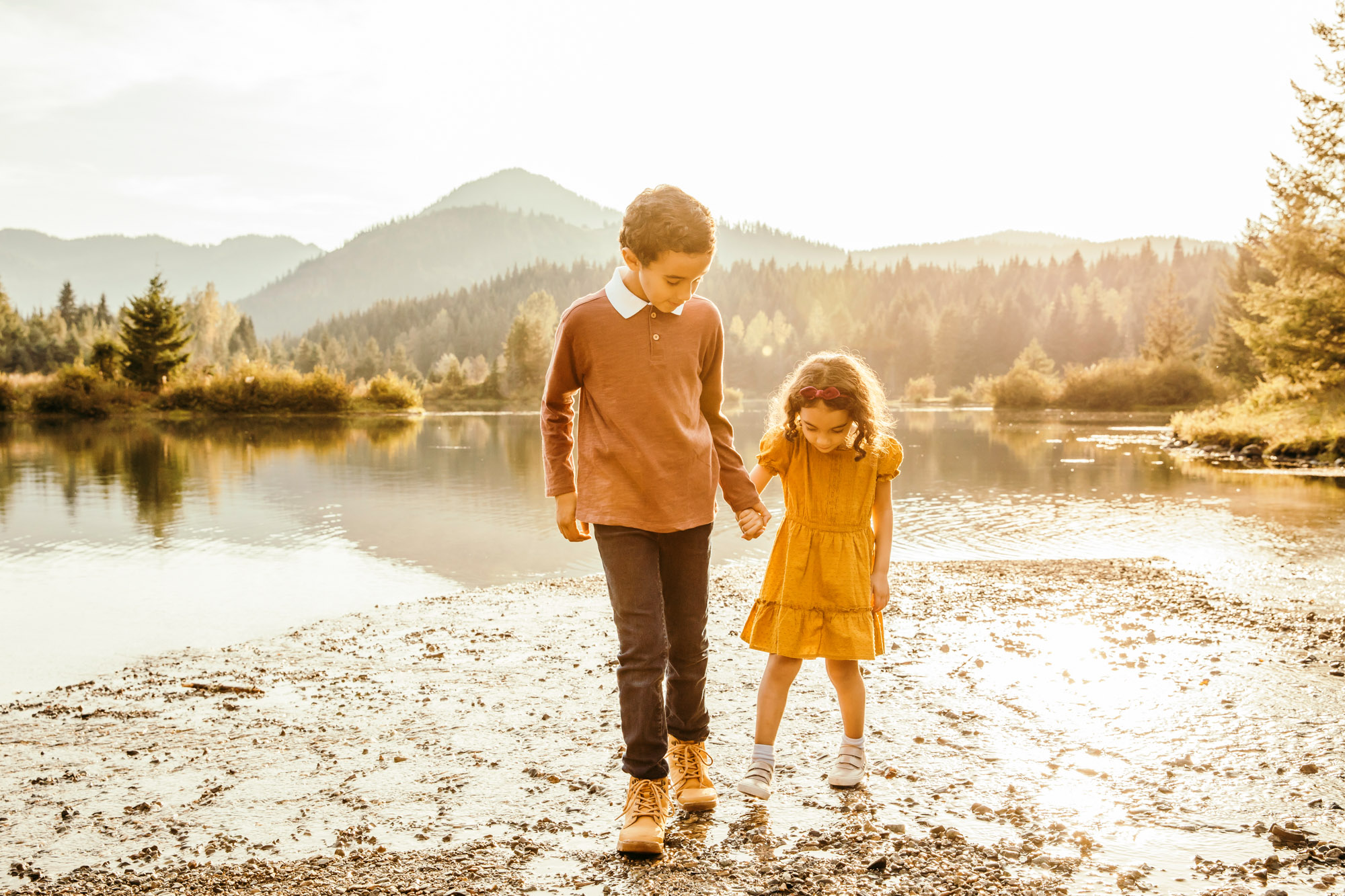 Snoqualmie Pass family of four session by Seattle family photographer James Thomas Long Photography