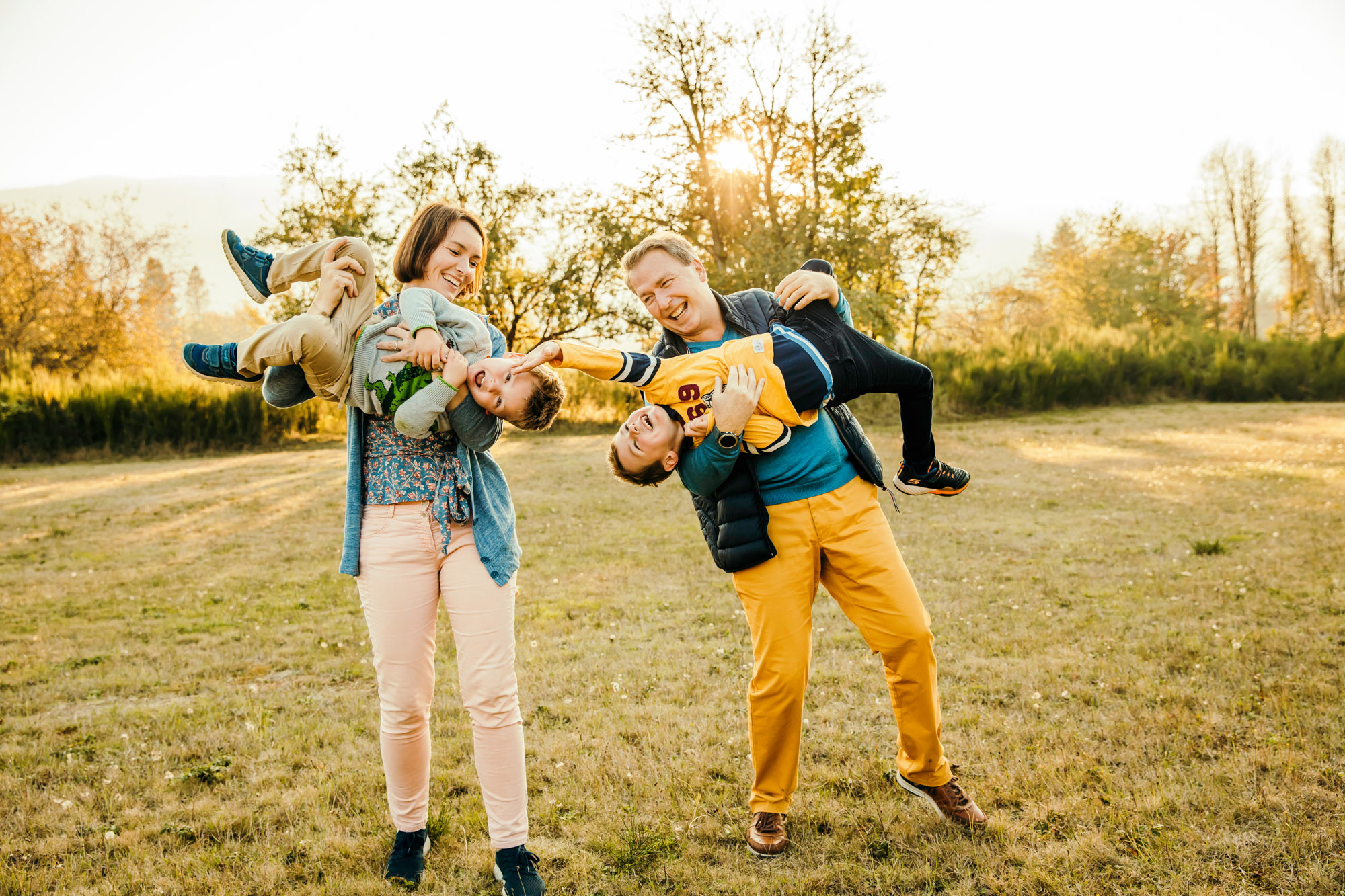 Family of four by Issaquah Sammamish Family Photographer James Thomas Long Photography