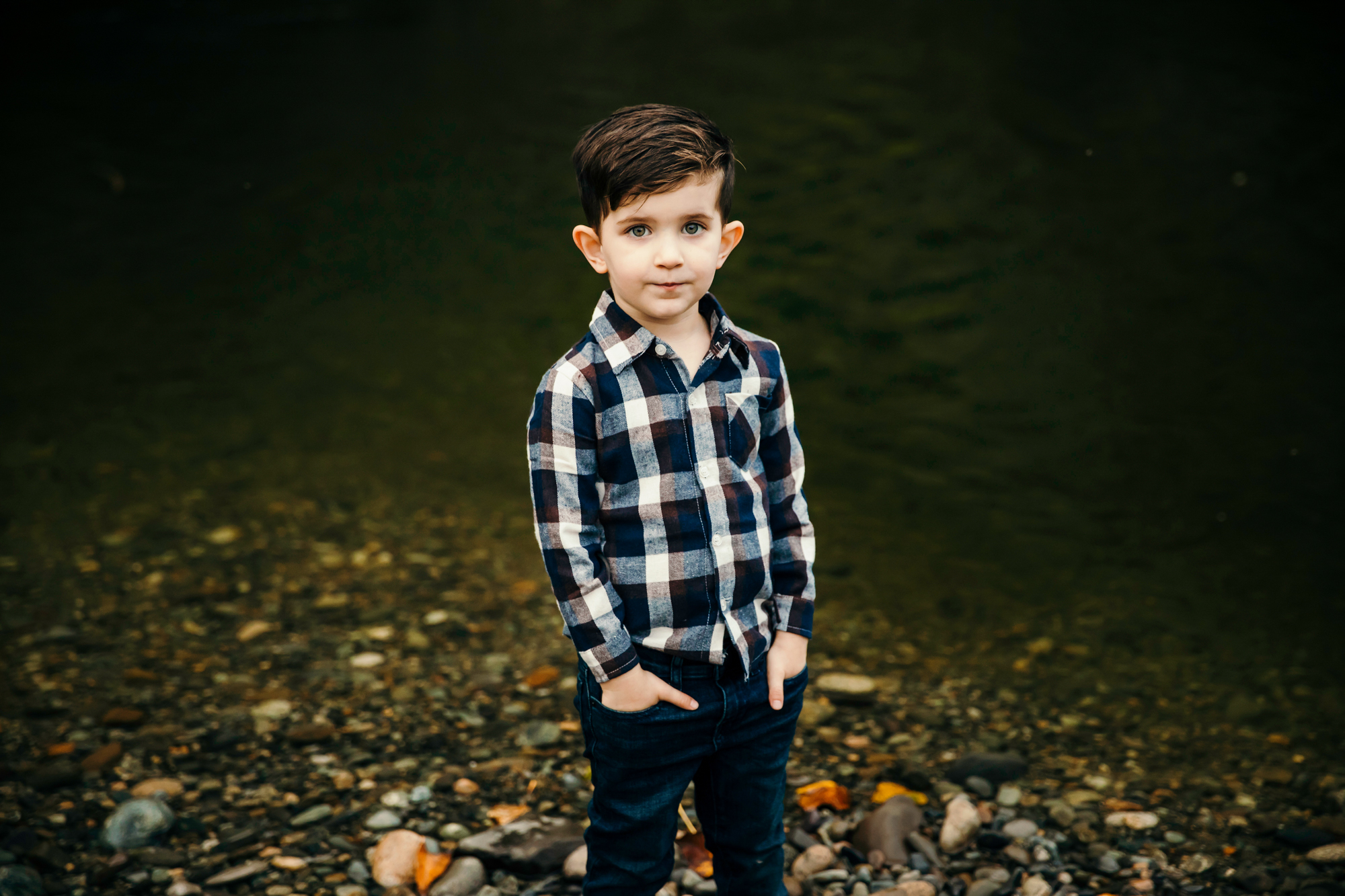 Family of Three in Carnation by Snoqualmie Family Photographer James Thomas Long Photography