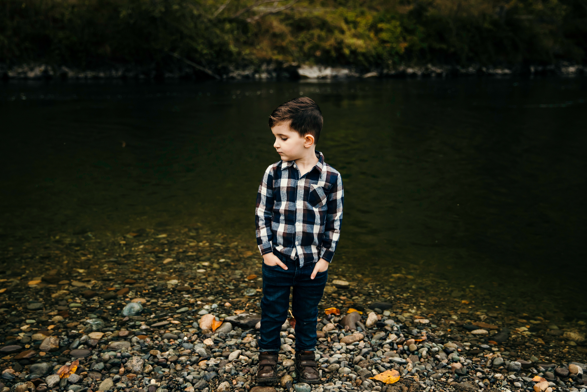 Family of Three in Carnation by Snoqualmie Family Photographer James Thomas Long Photography