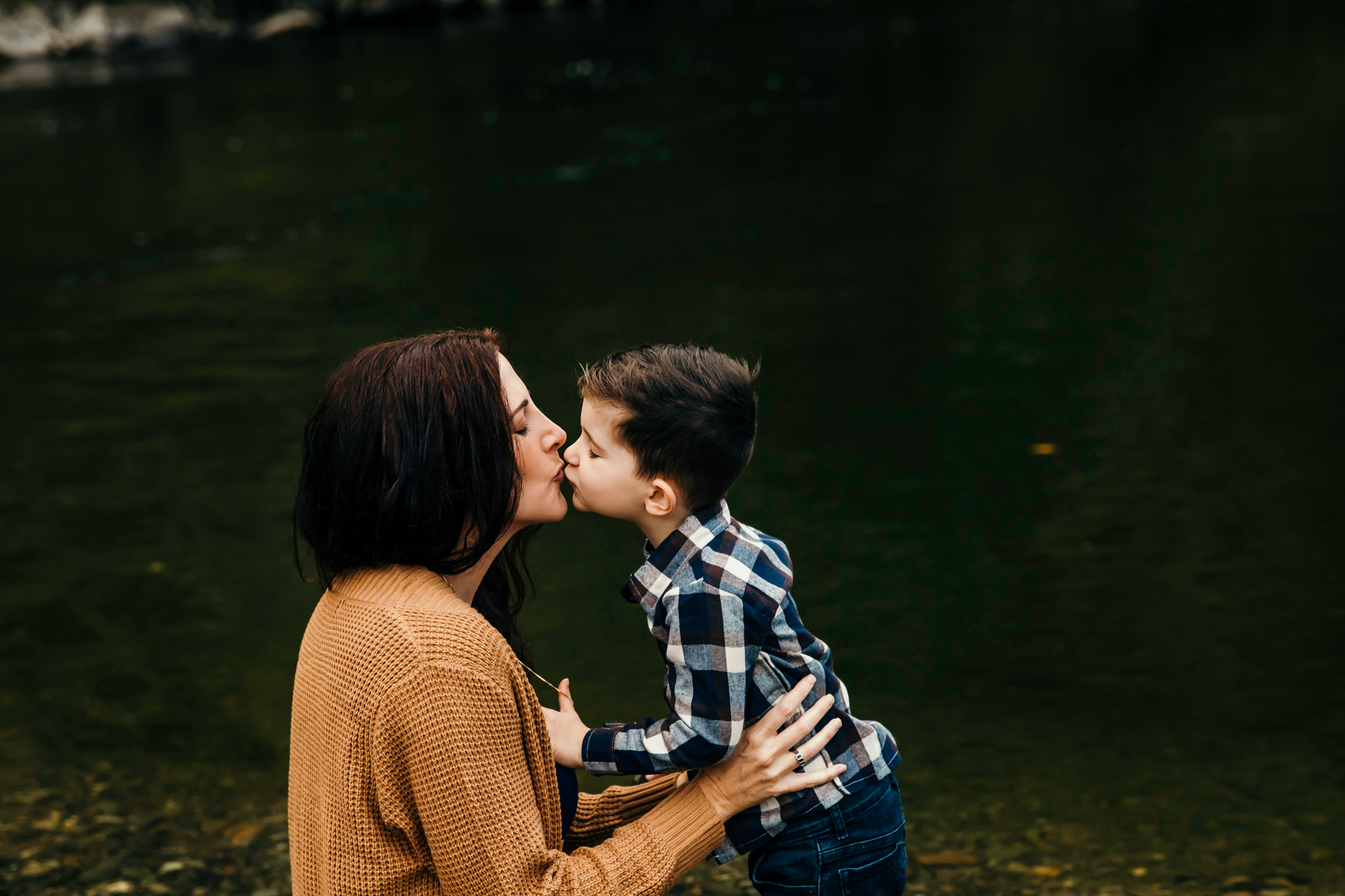 Family of Three in Carnation by Snoqualmie Family Photographer James Thomas Long Photography