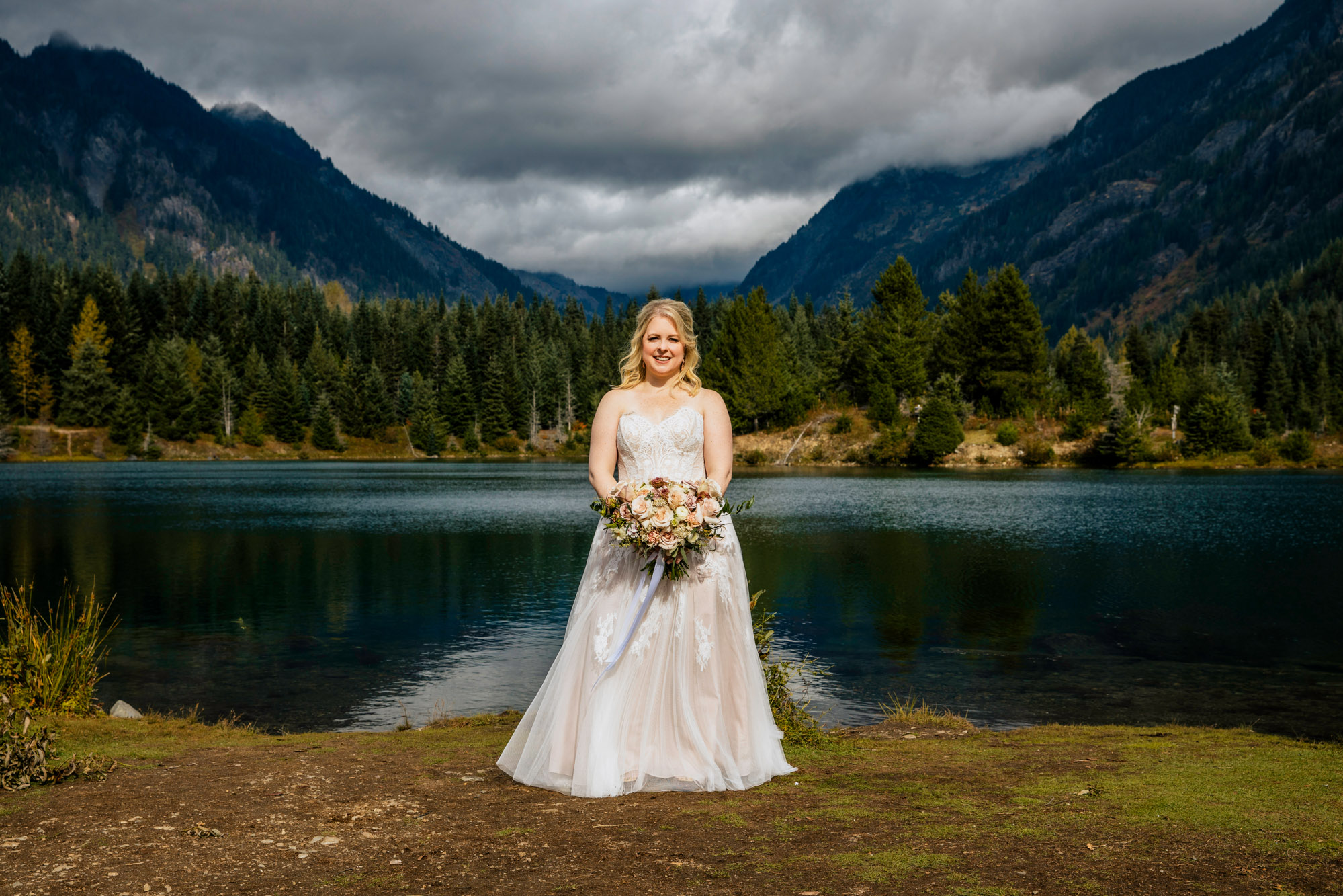 Adventure elopement in the Cascade Mountains by Seattle Wedding Photographer James Thomas Long Photography