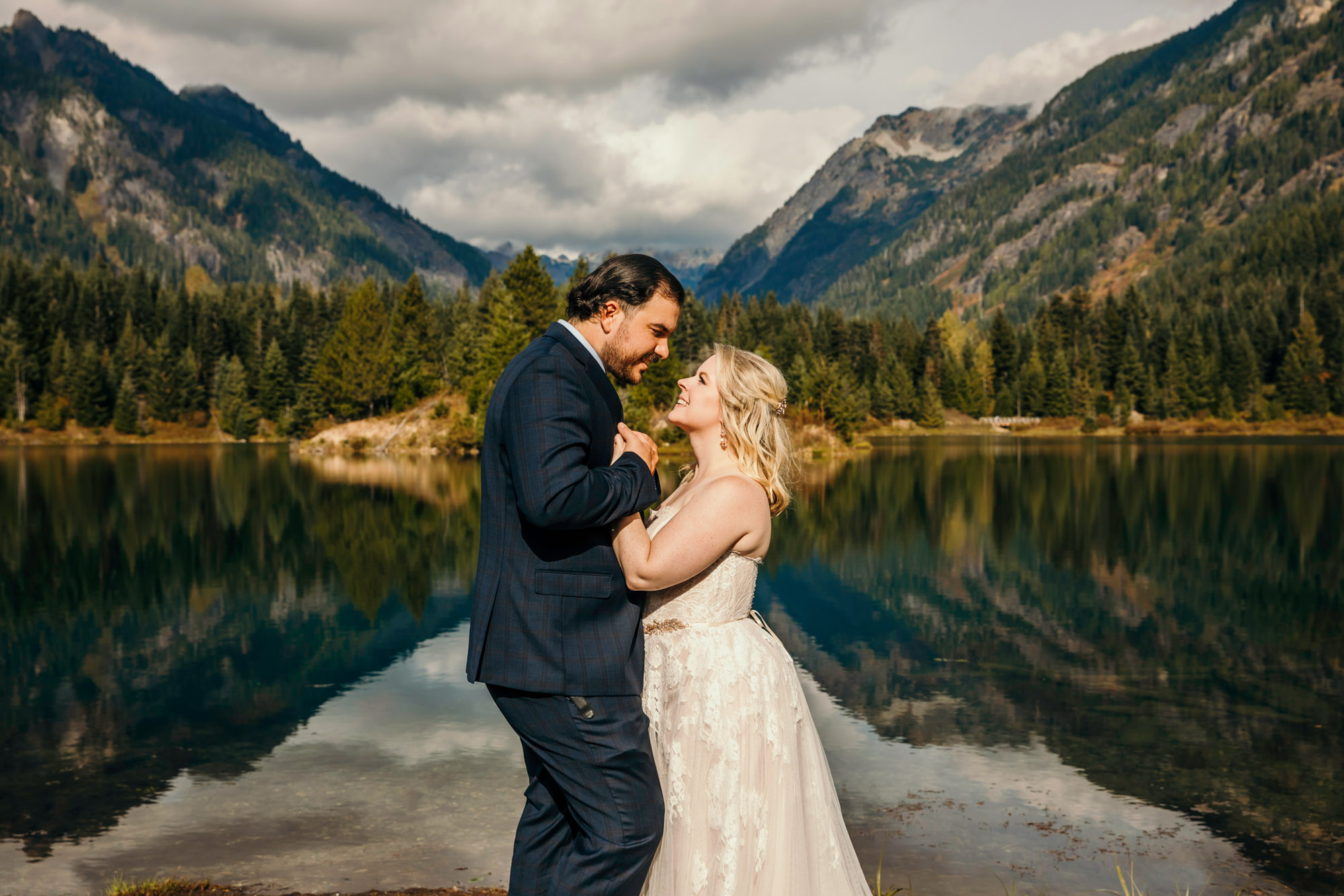 Adventure elopement in the Cascade Mountains by Seattle Wedding Photographer James Thomas Long Photography