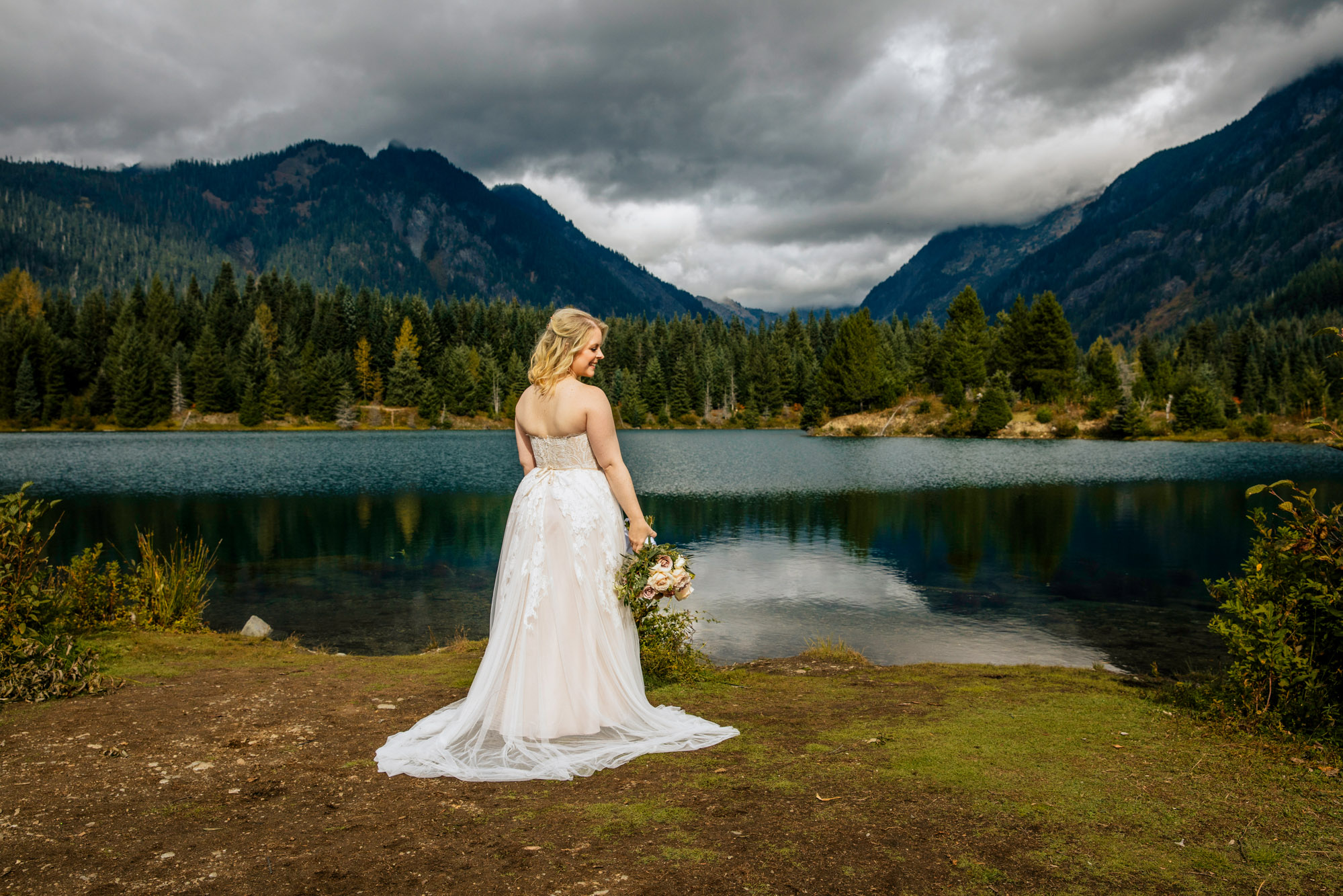 Adventure elopement in the Cascade Mountains by Seattle Wedding Photographer James Thomas Long Photography