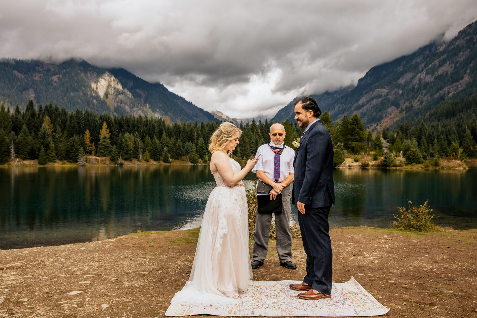 Adventure elopement in the Cascade Mountains by Seattle Wedding Photographer James Thomas Long Photography