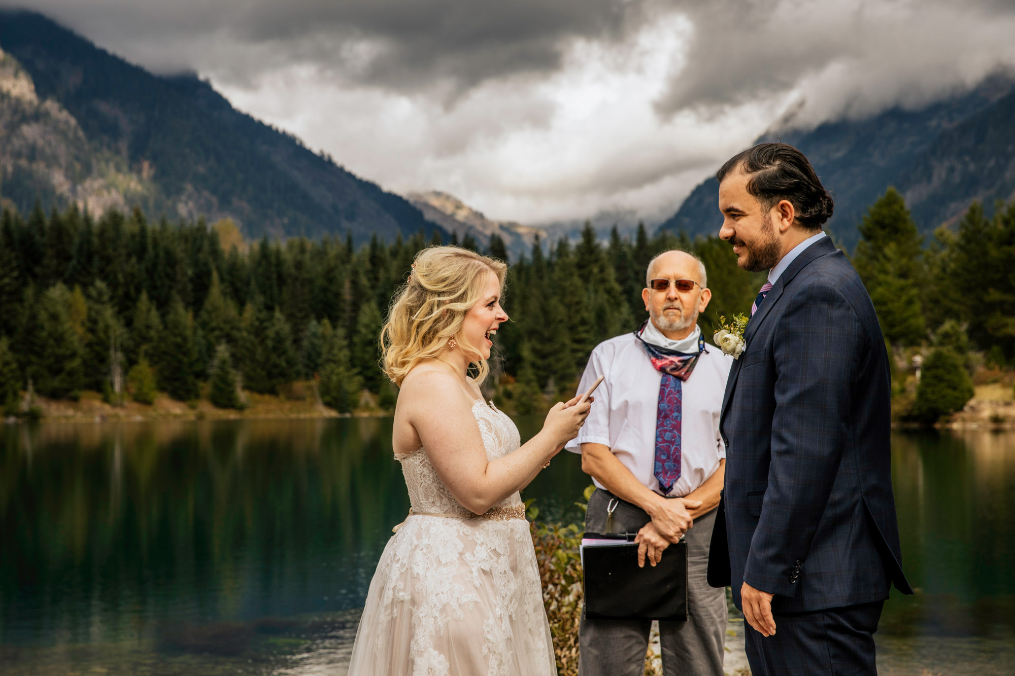 Adventure elopement in the Cascade Mountains by Seattle Wedding Photographer James Thomas Long Photography