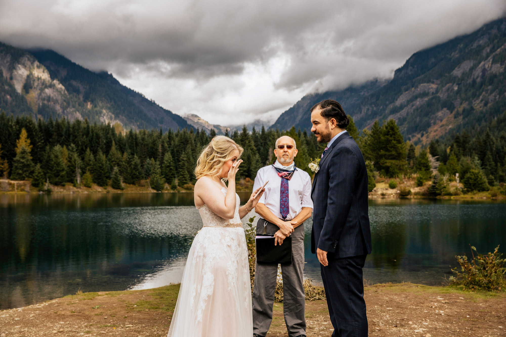 Adventure elopement in the Cascade Mountains by Seattle Wedding Photographer James Thomas Long Photography